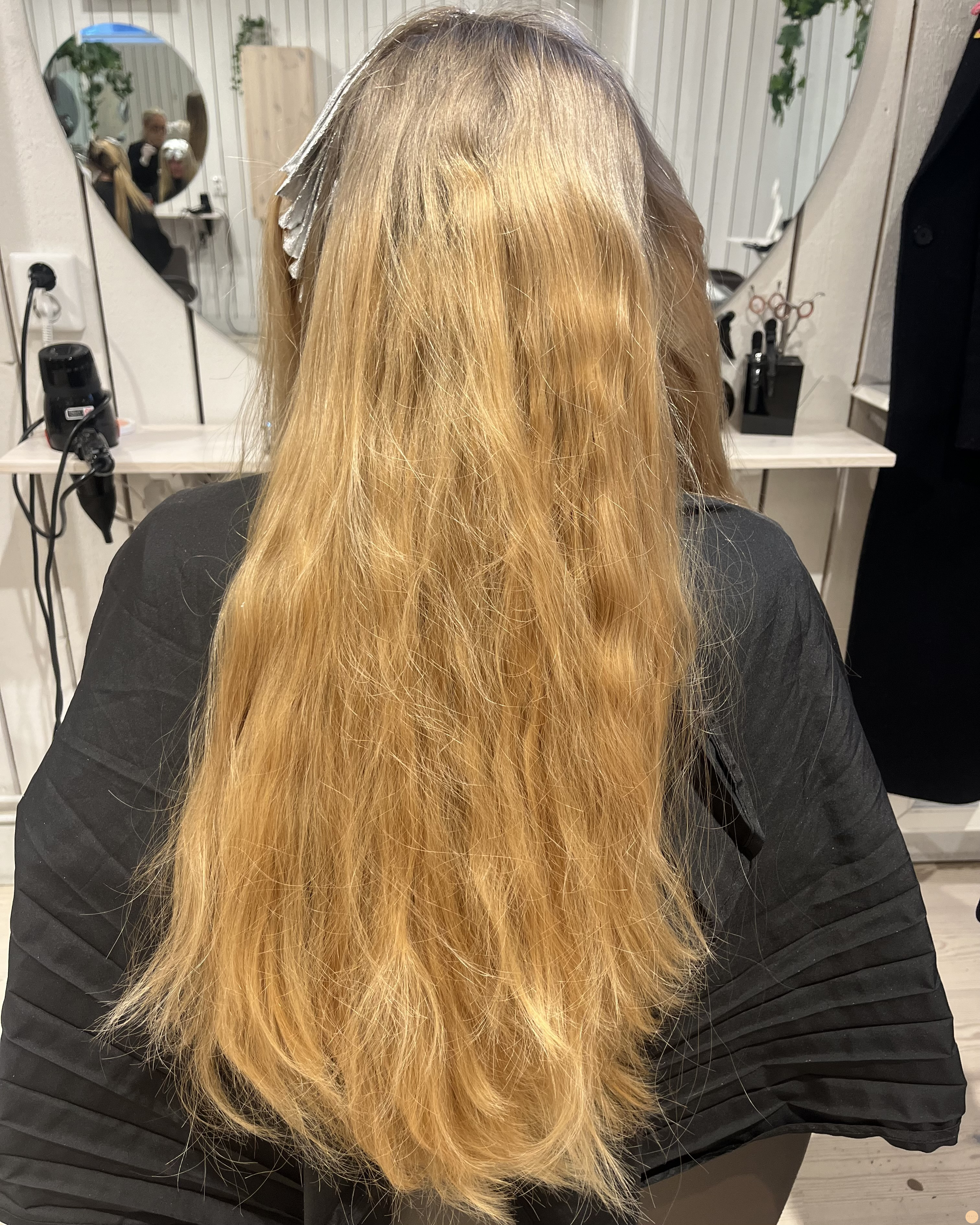 Varm blond hårfärg