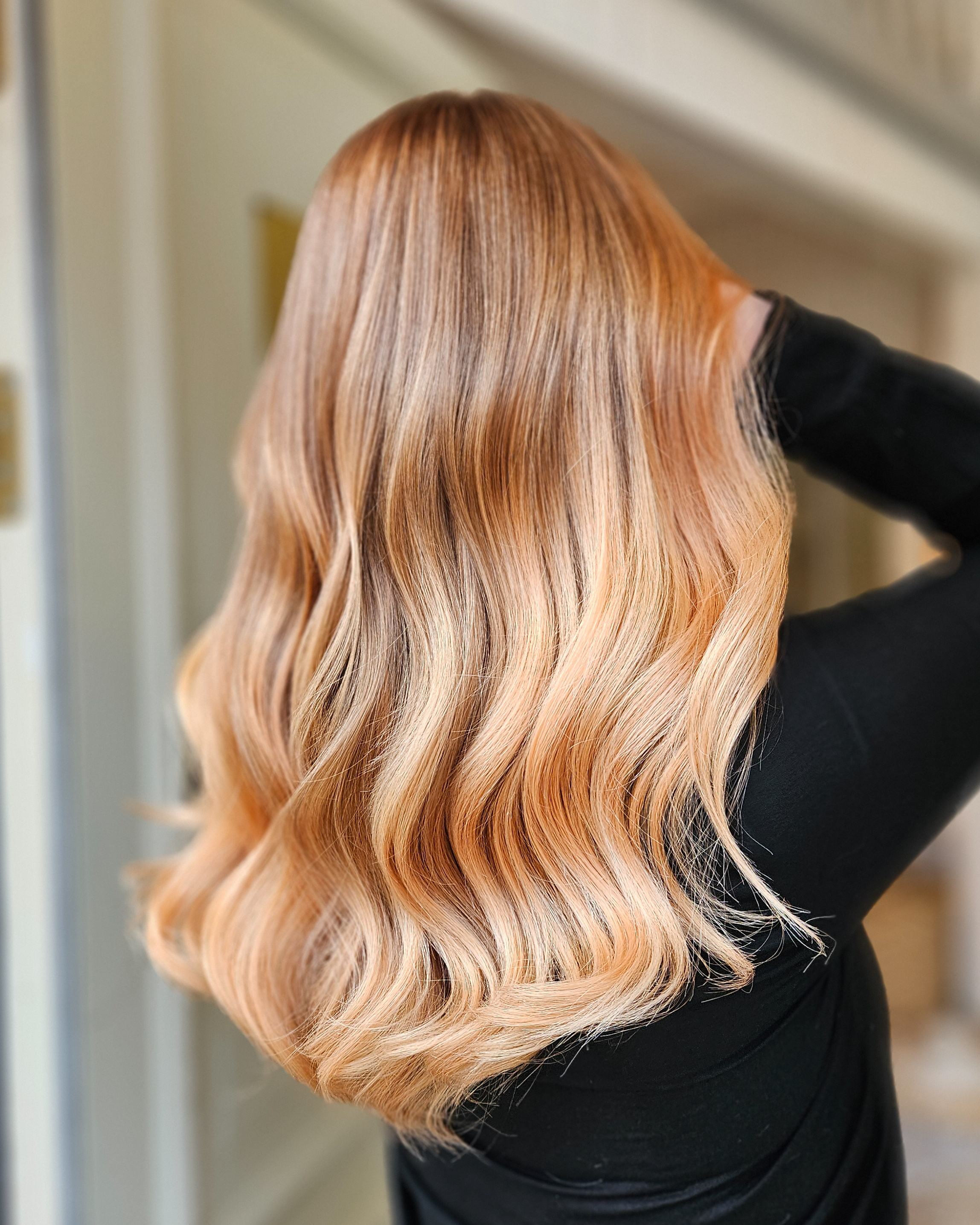Peachy hair transformation