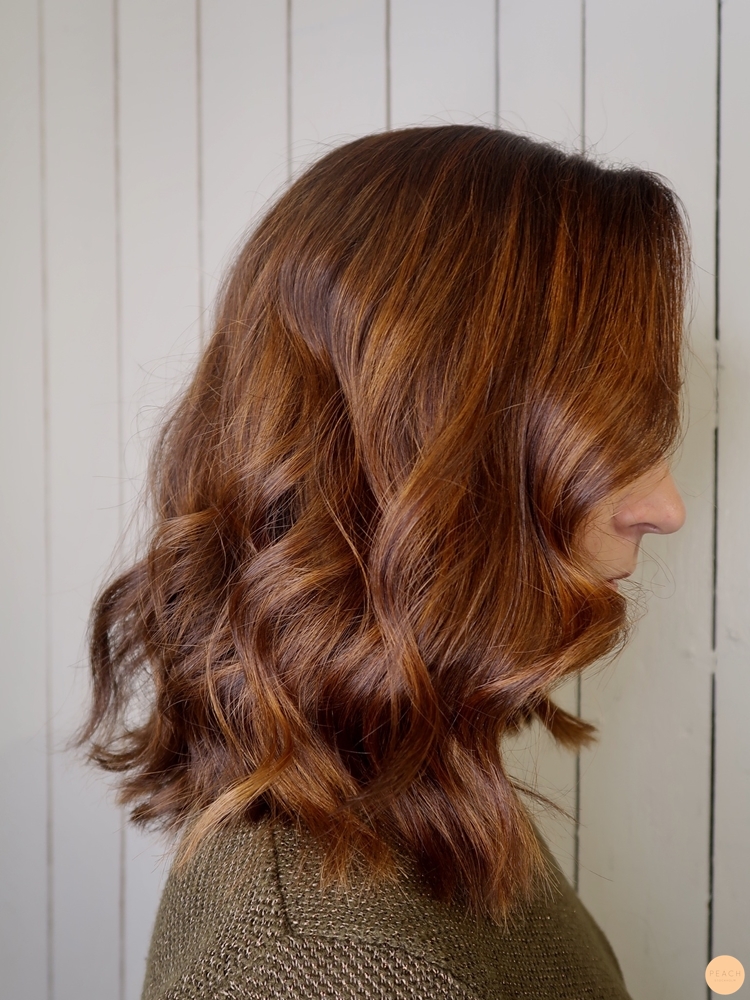 Koppar guld hårfärg