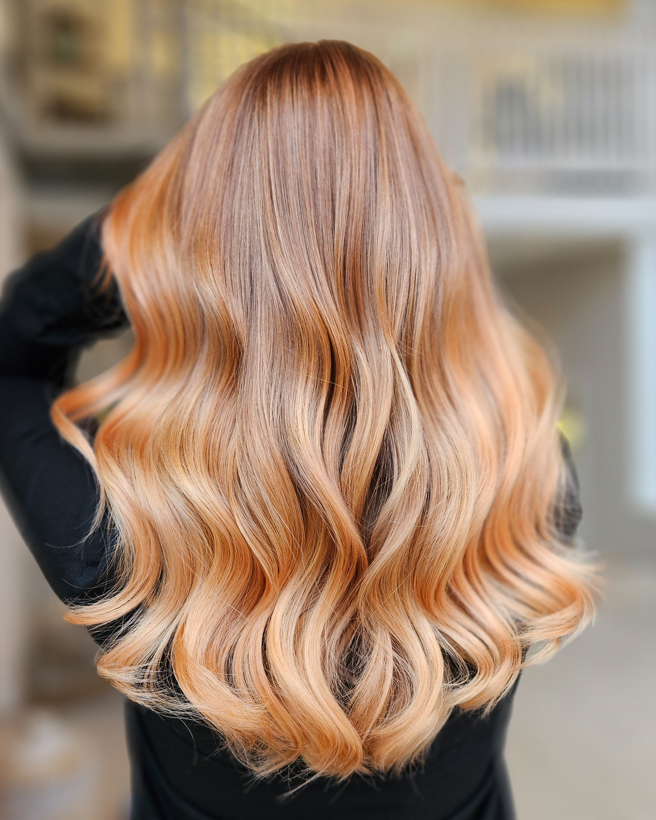 Peachy hair transformation