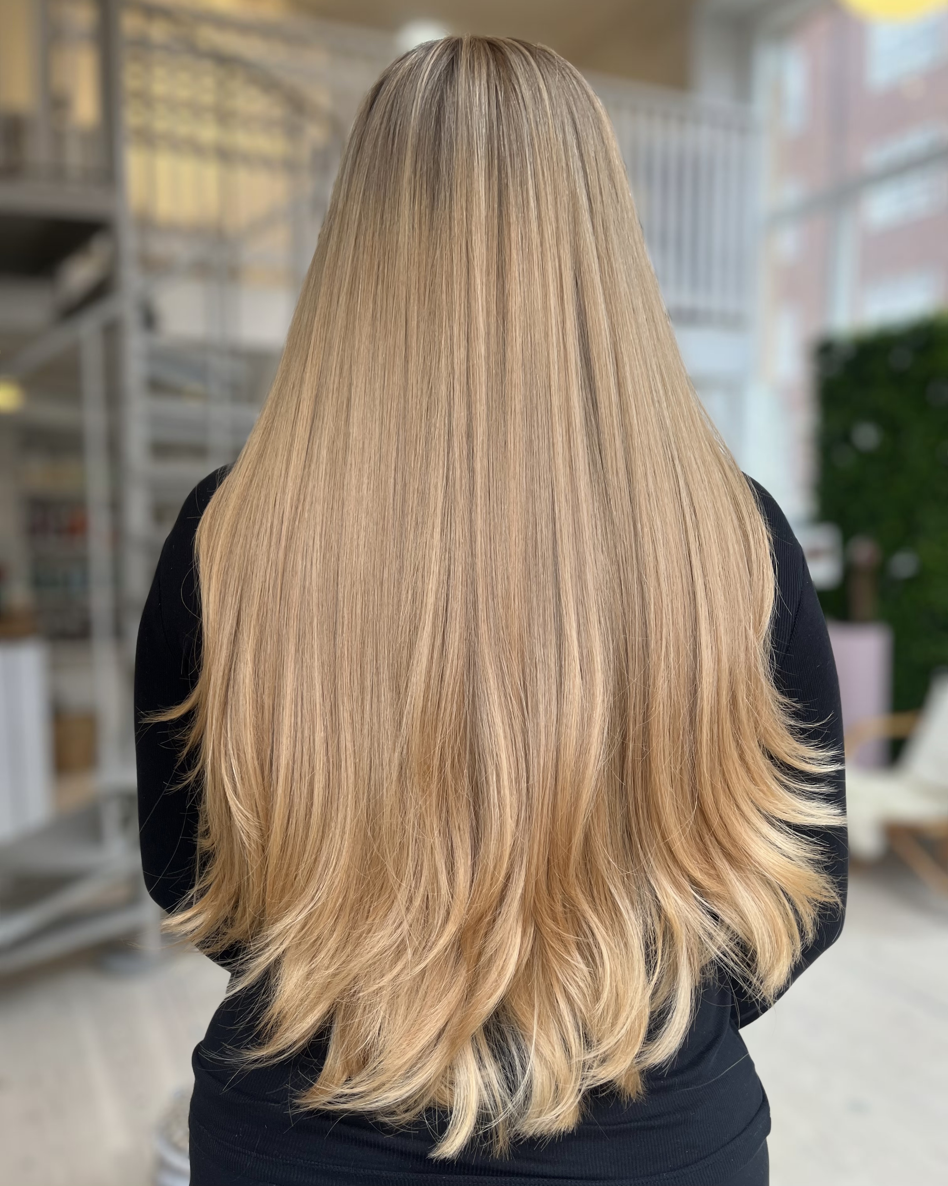 Varm blond hårfärg