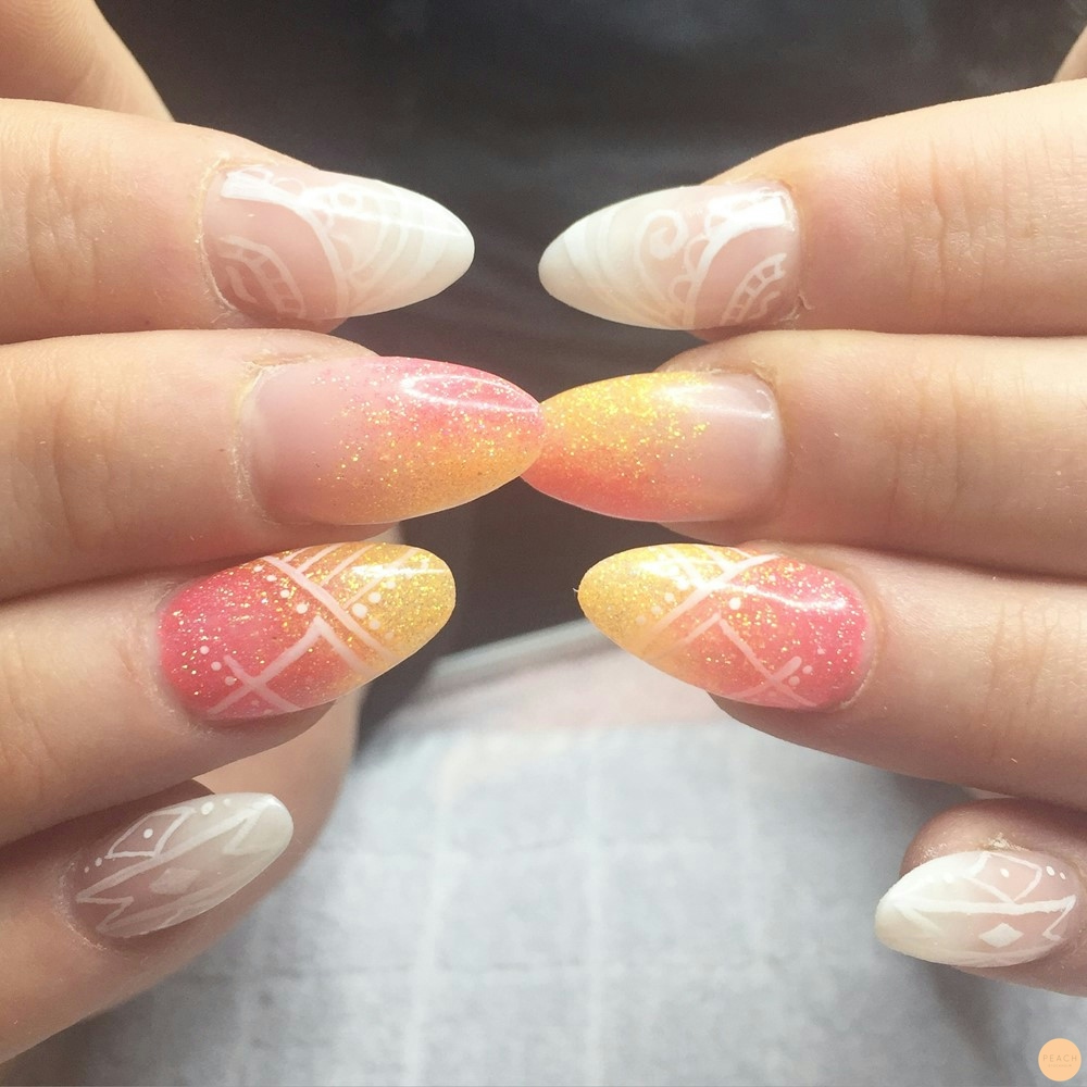 Fransk ombre med glitter