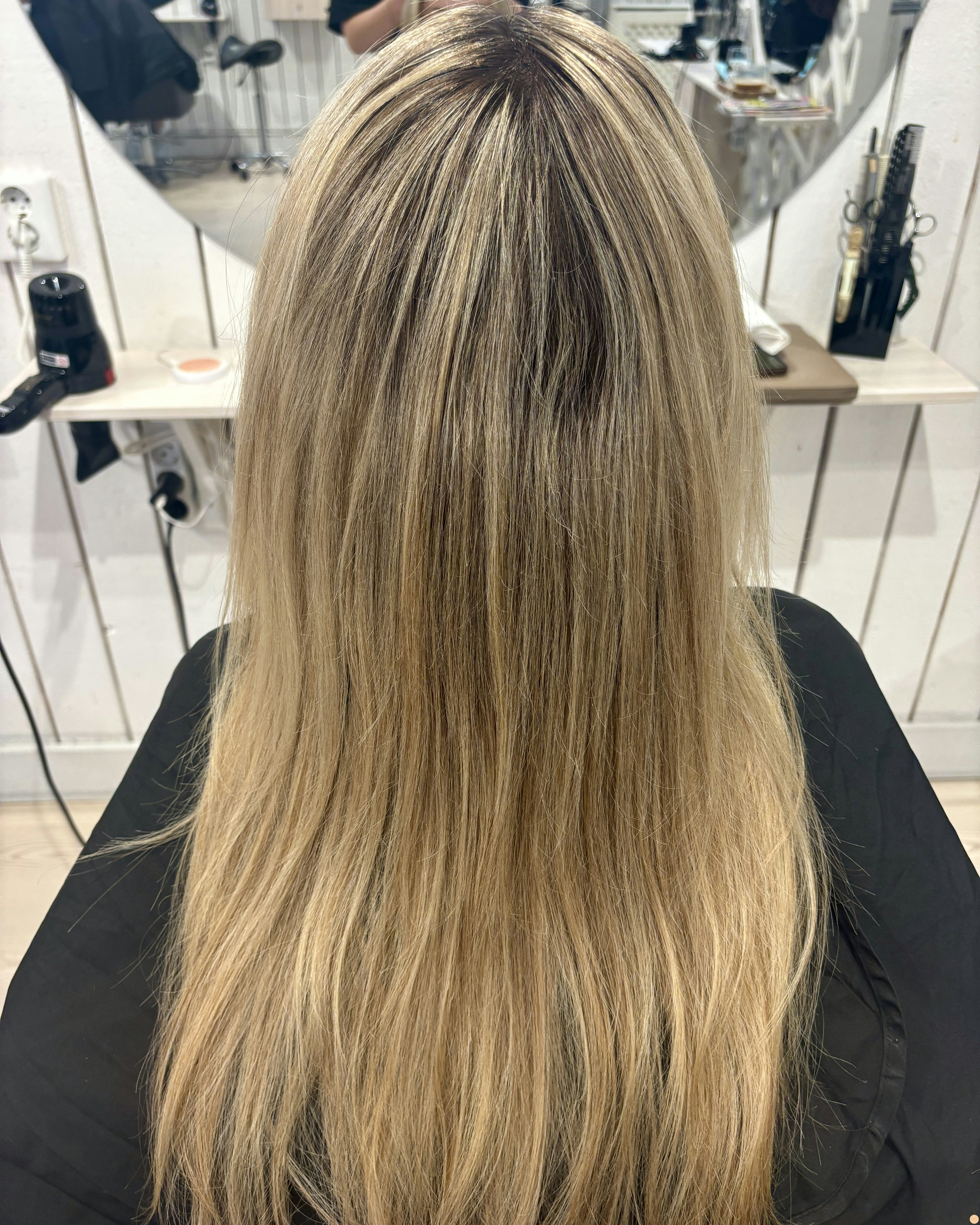 Lyxig blond hårfärg