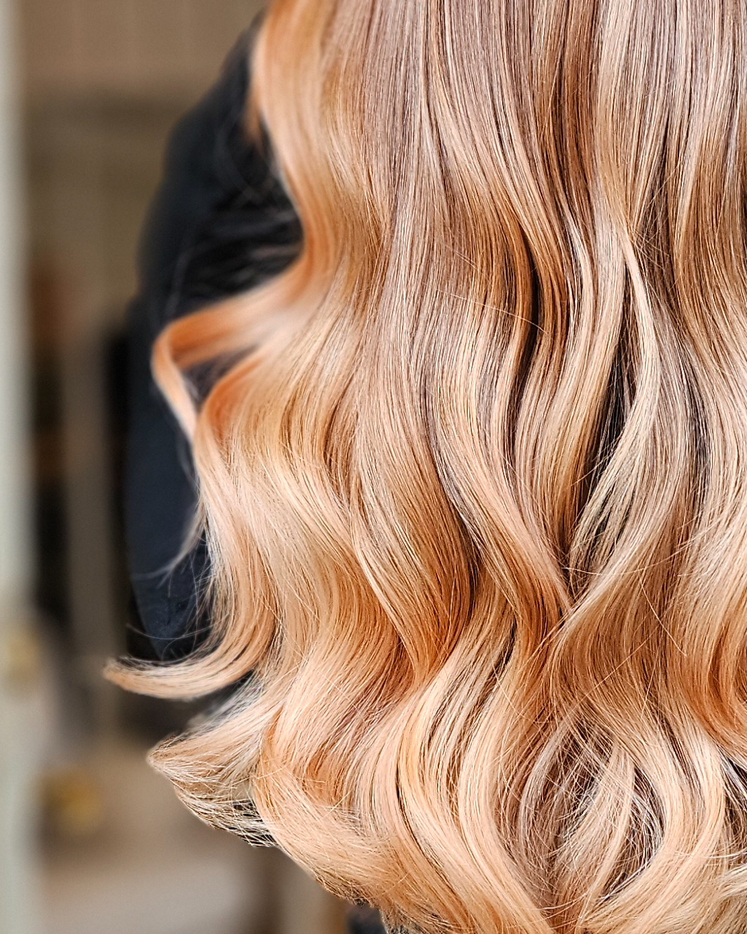 Peachy hair transformation