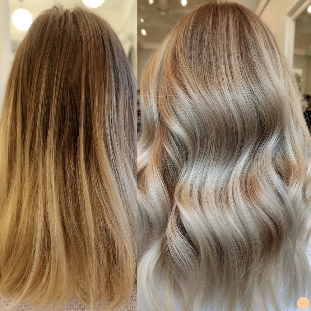 Balayage hår, en fin teknik för ljusa slingor i en kall blond. Kan våren få komma till Stockholm?
