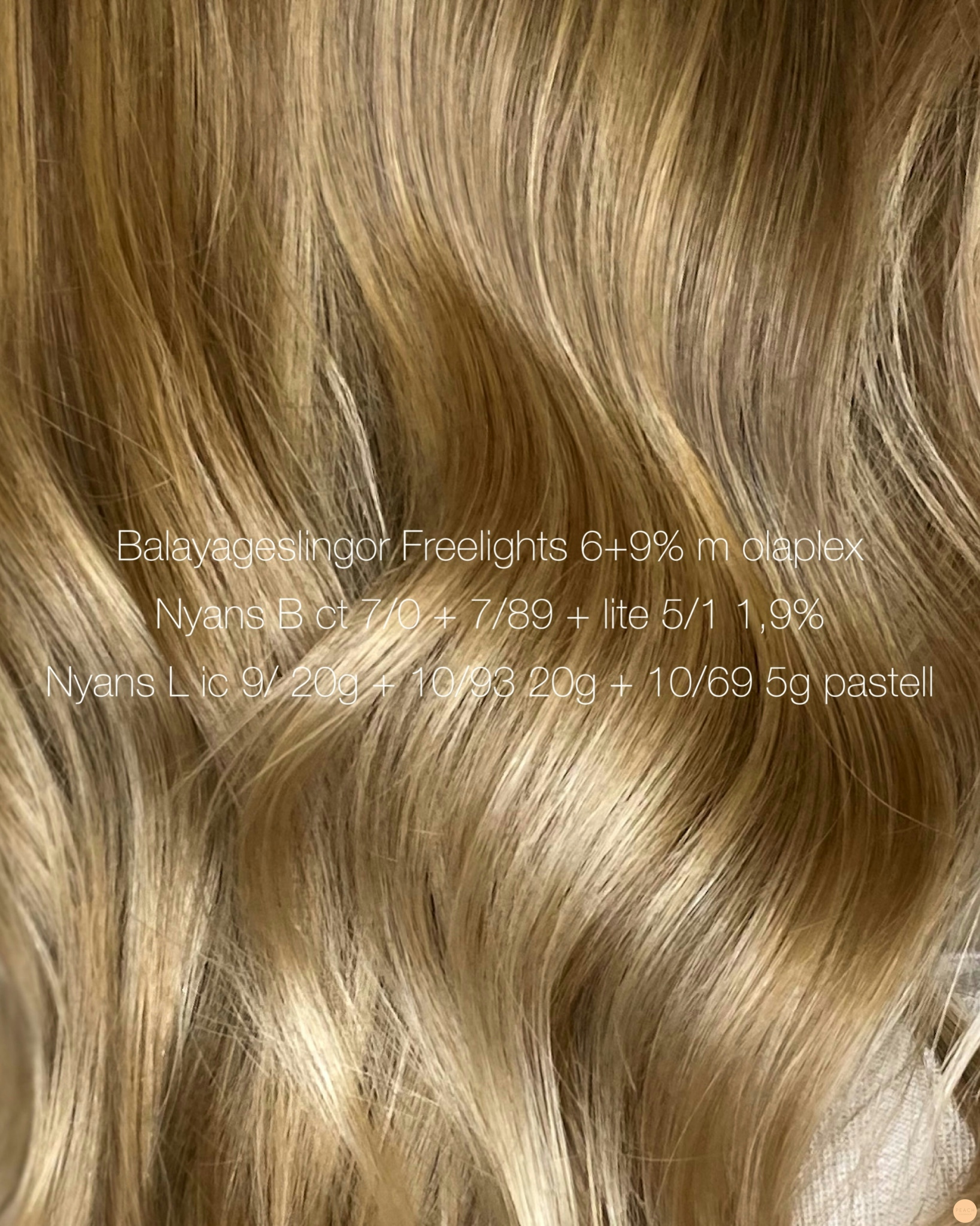 Varm/beige Balayage