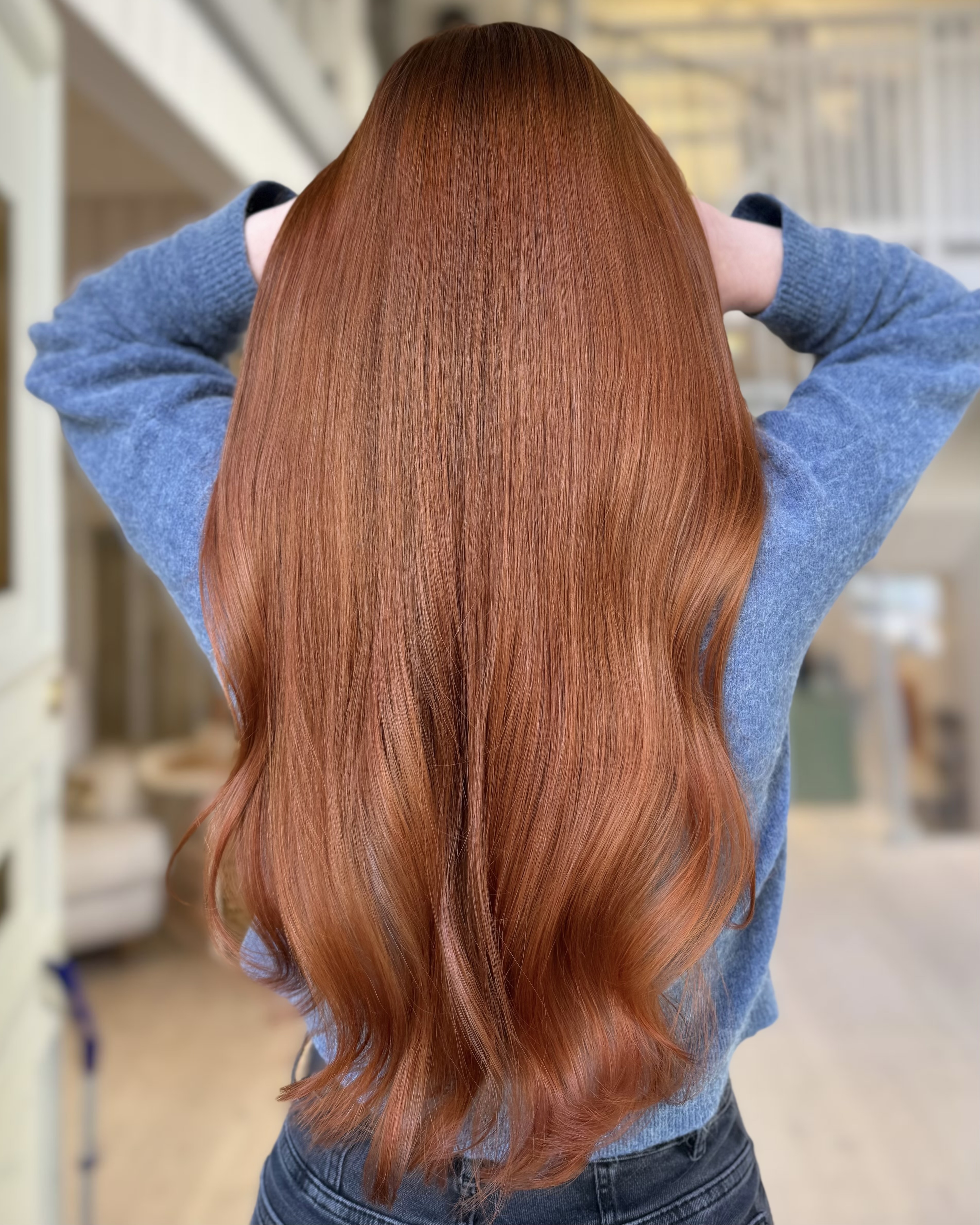 Röd koppar hårfärg