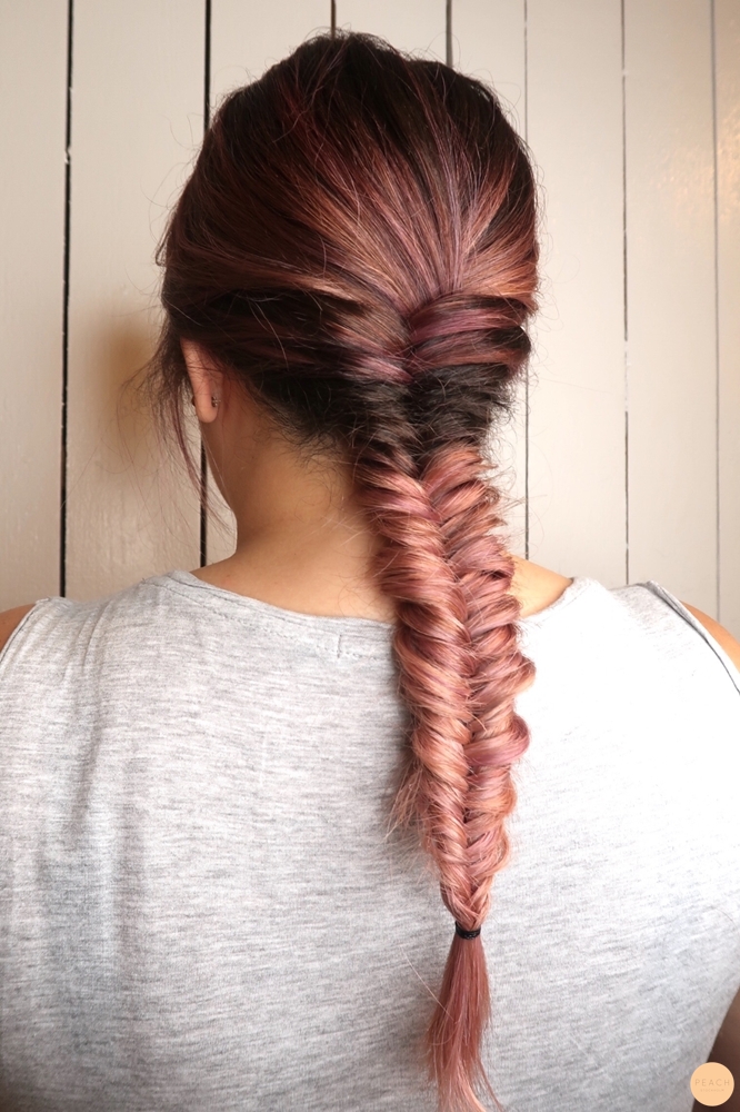 Rosa hår med balayage