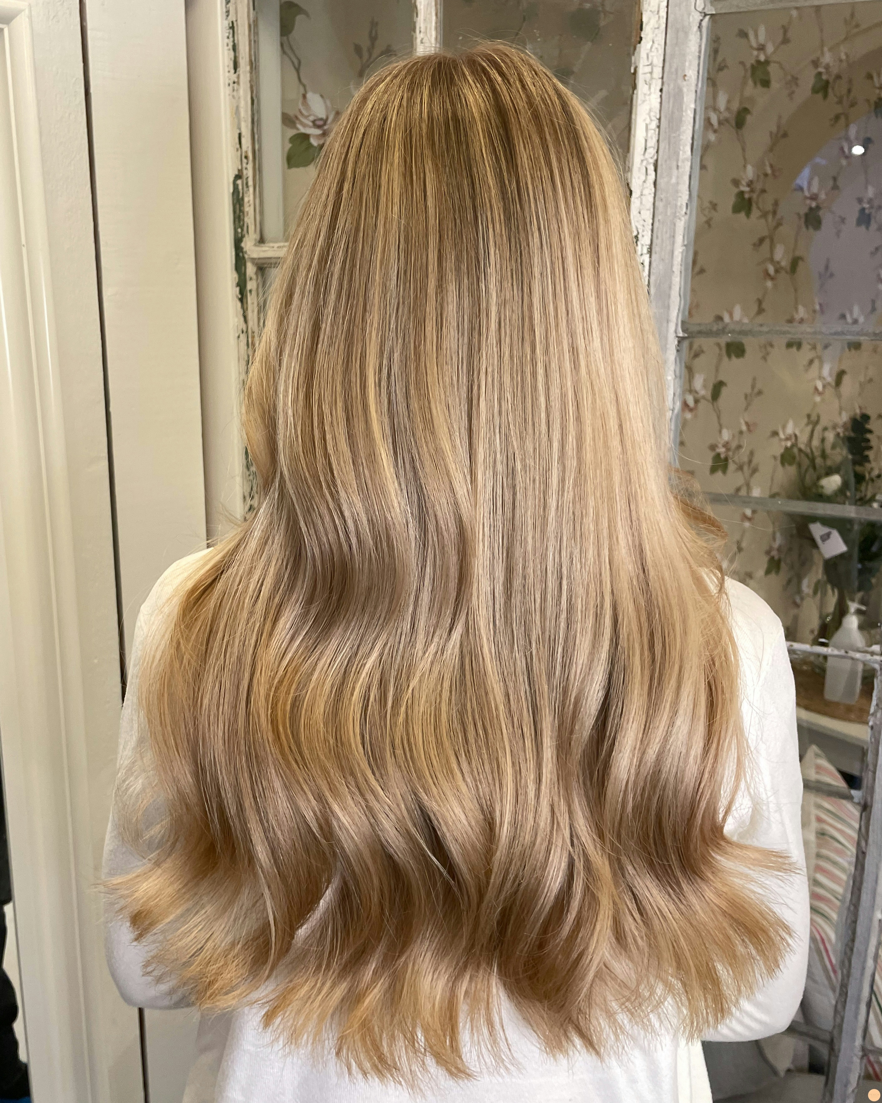 Caramel blonde hair color