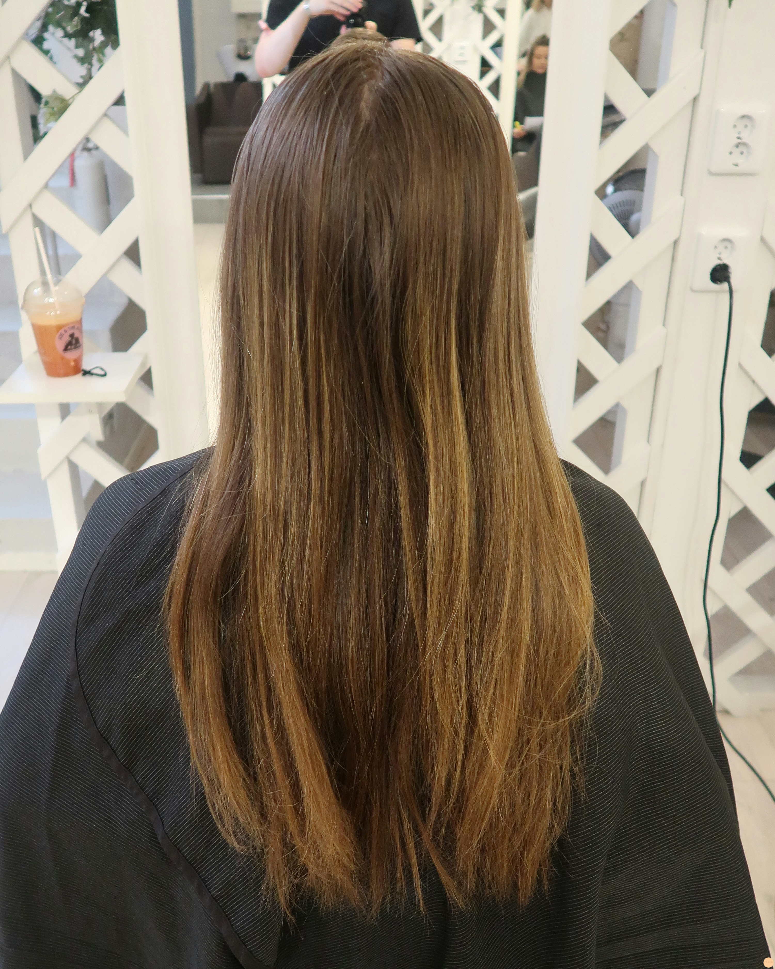 Röd balayage