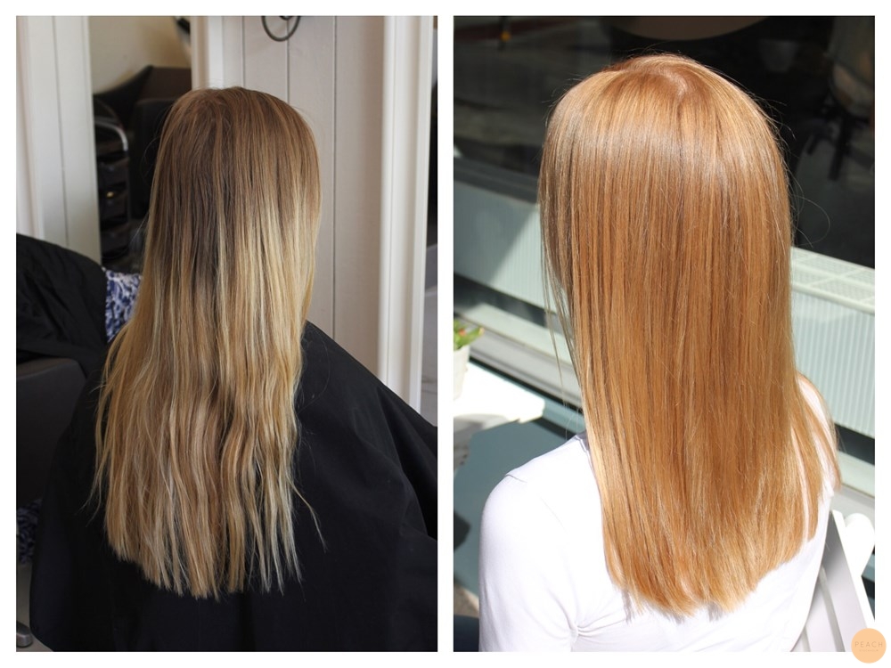 Varm blond hårfärg