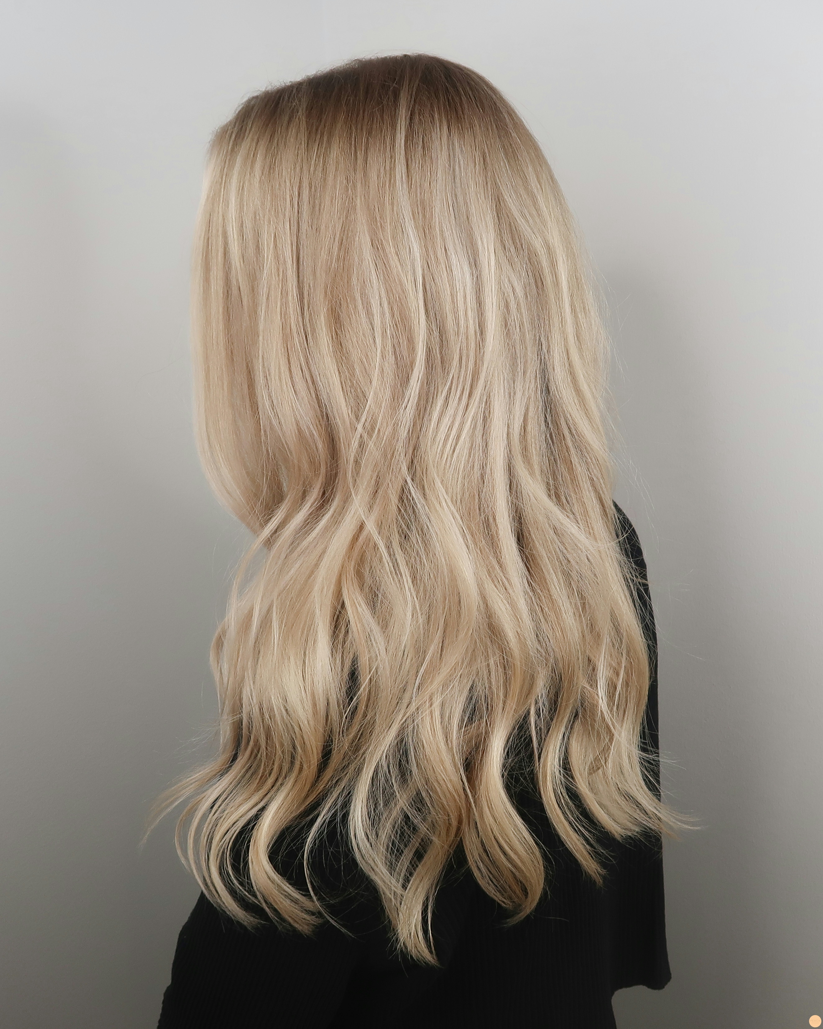 Soft blonde hair