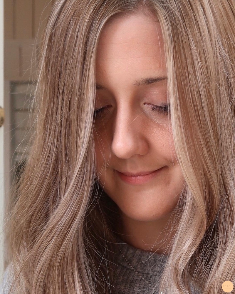 Lowlights i blont hår