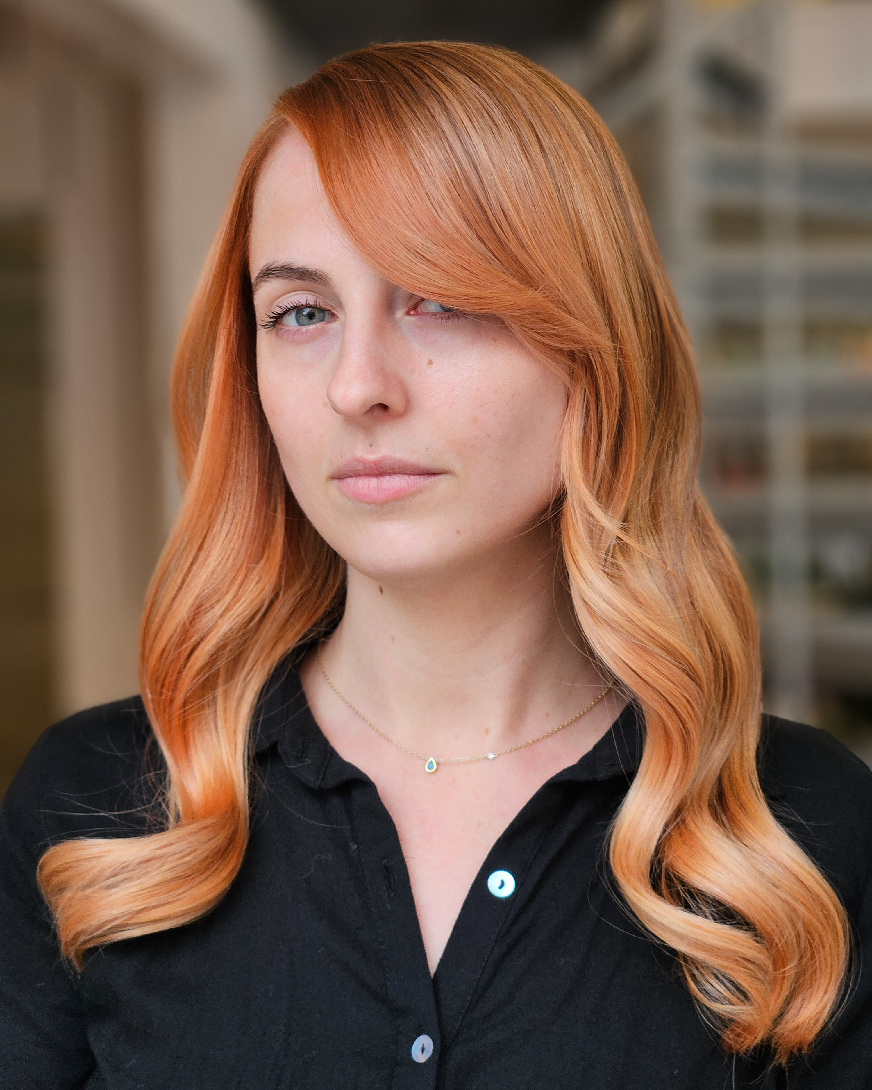 Peachy hair transformation