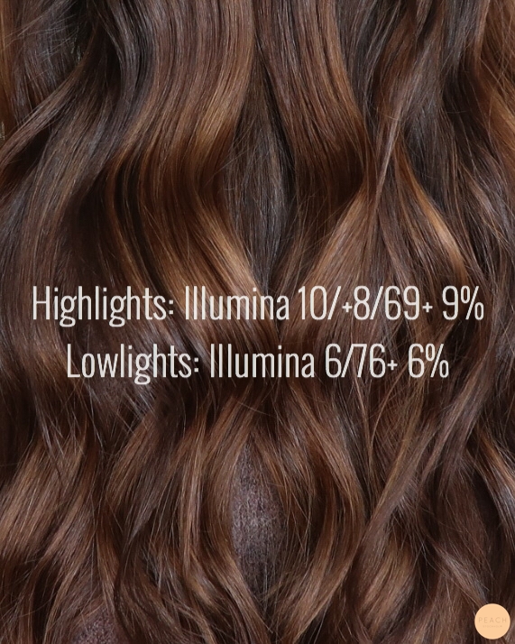 Chokladbrun hårfärg med slingor