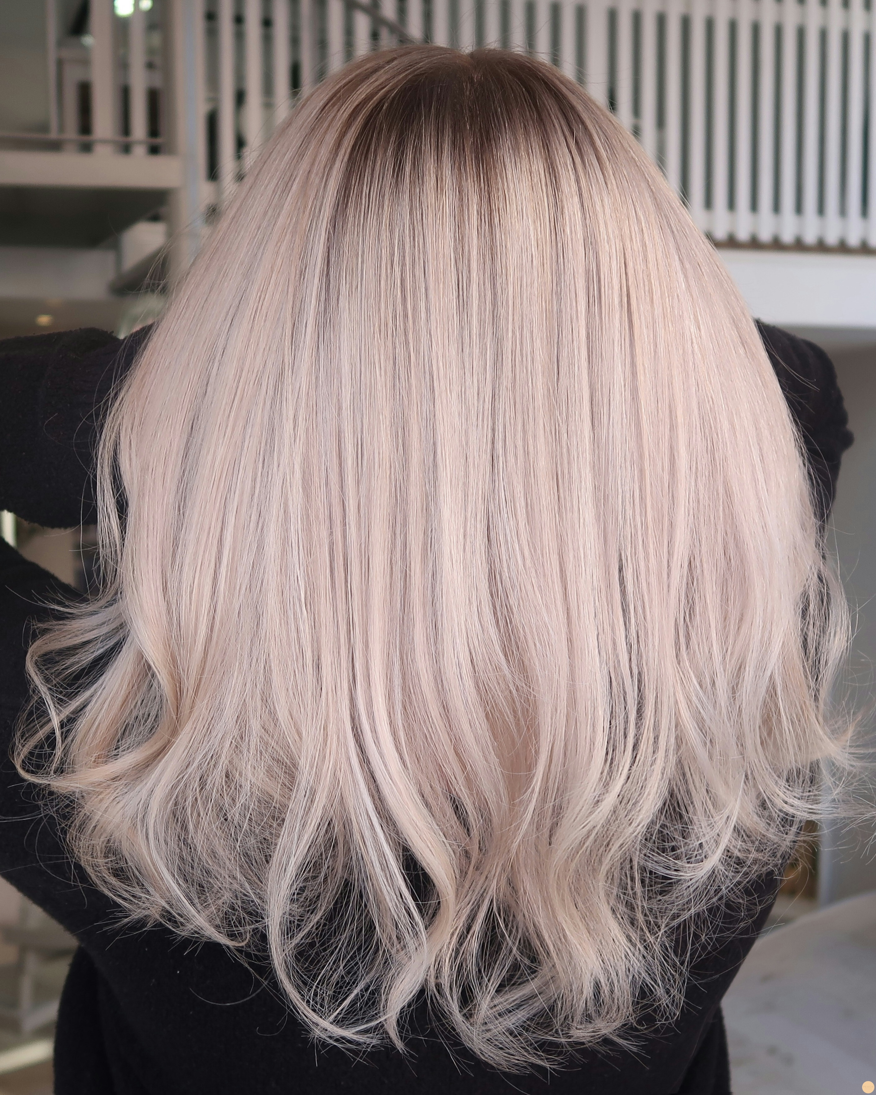 Blond hårfärg slingor