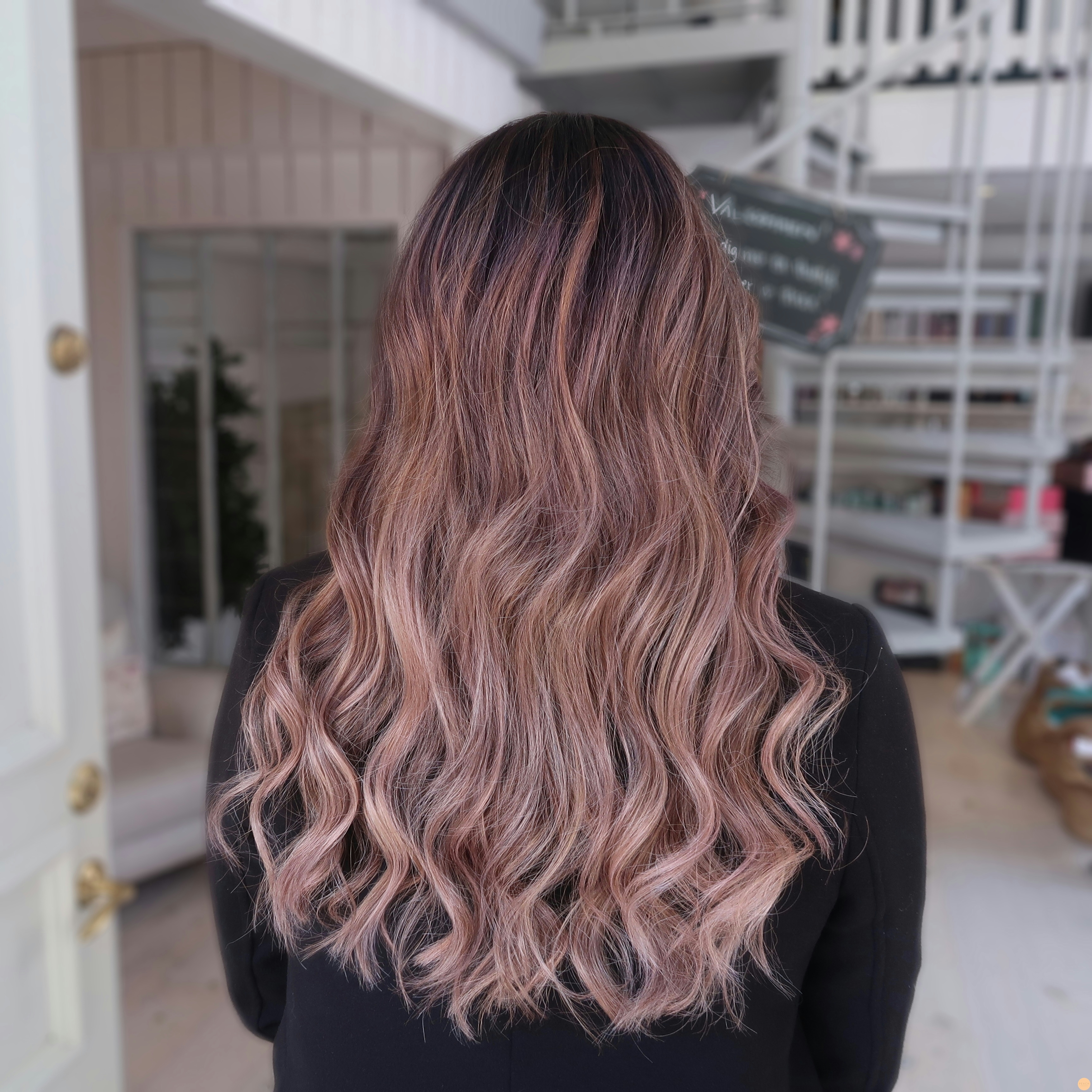 Rosa beige hårfärg