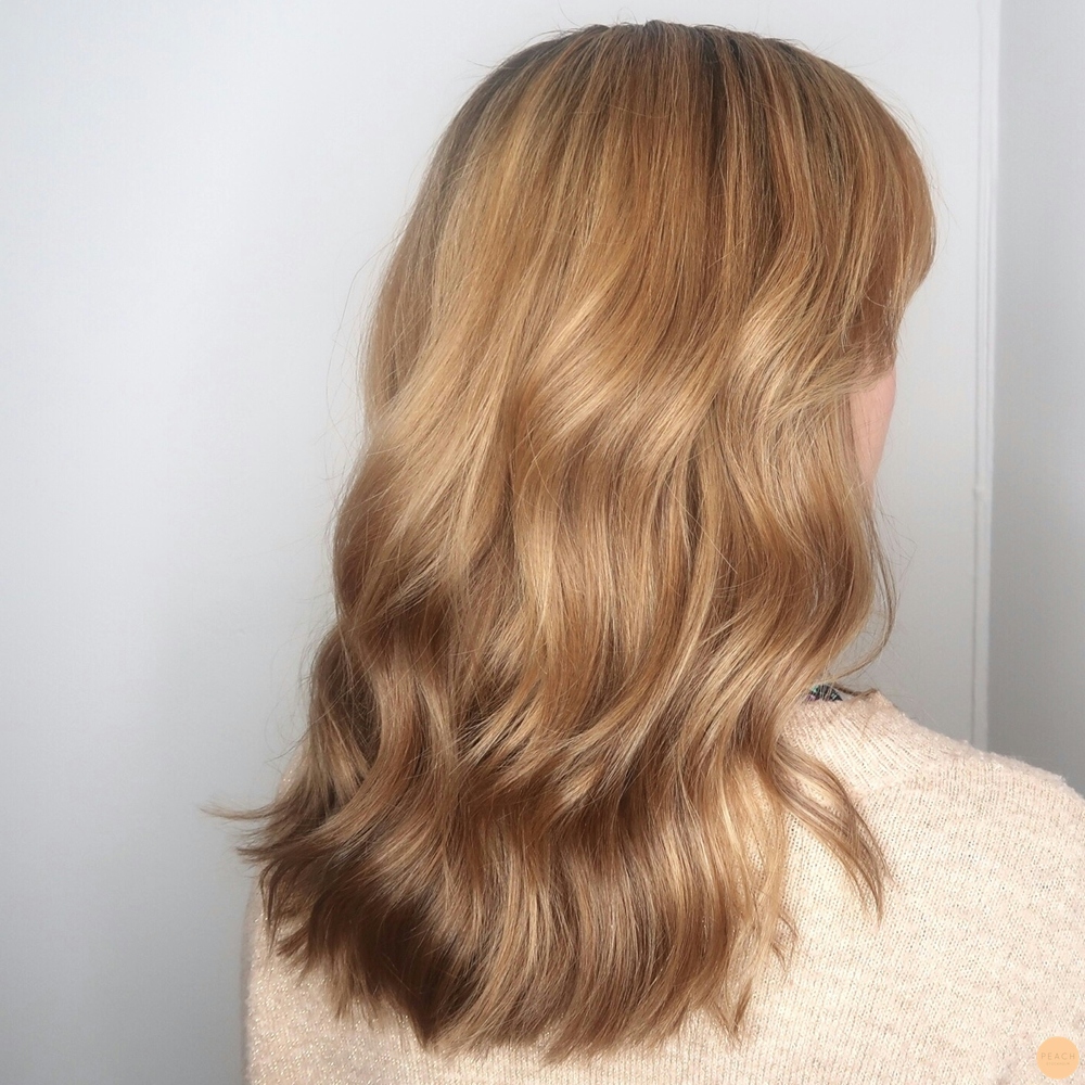 Golden blonde highlights