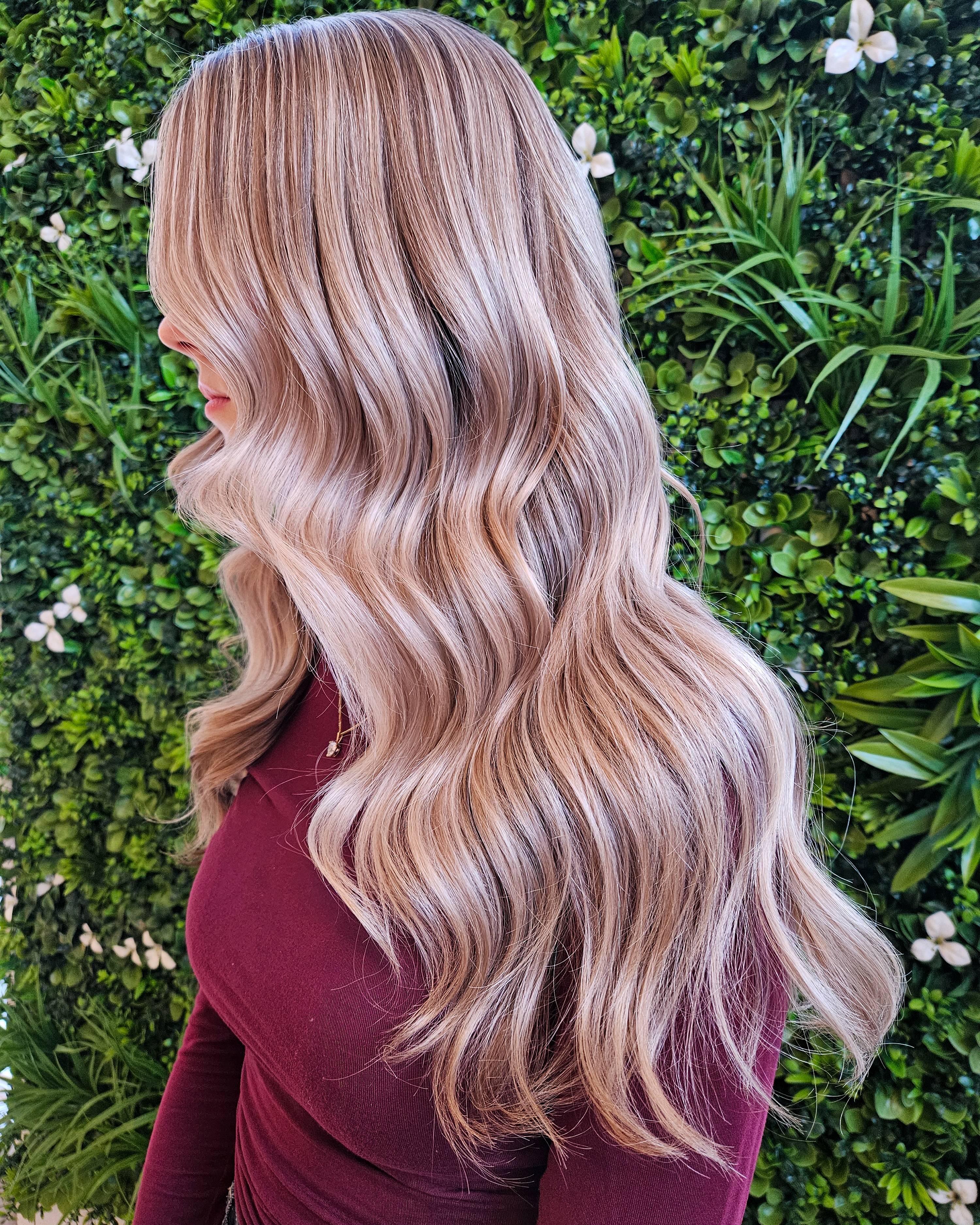 Creamy blonde hair makeover