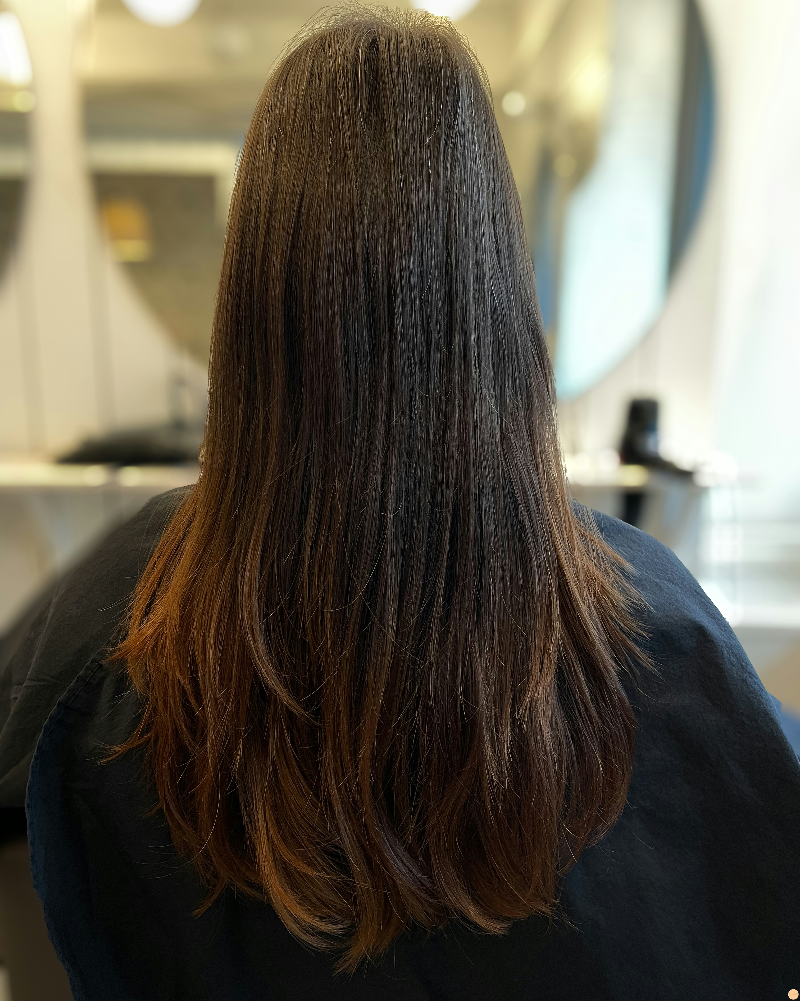 Karamellblond hårfärg