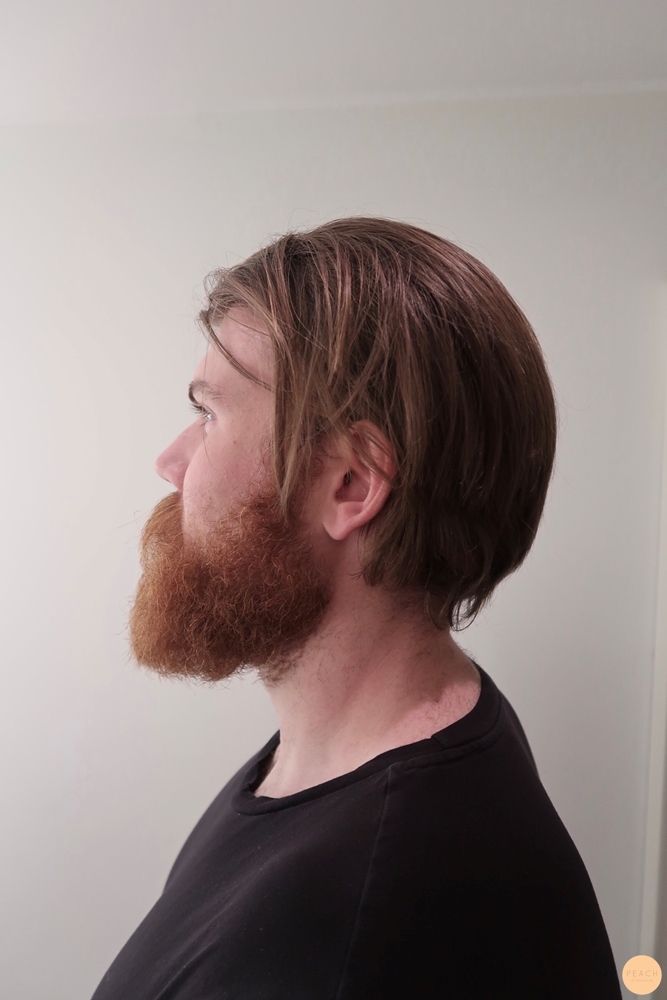 Klippning av skägg och herrfrisyr kort hår