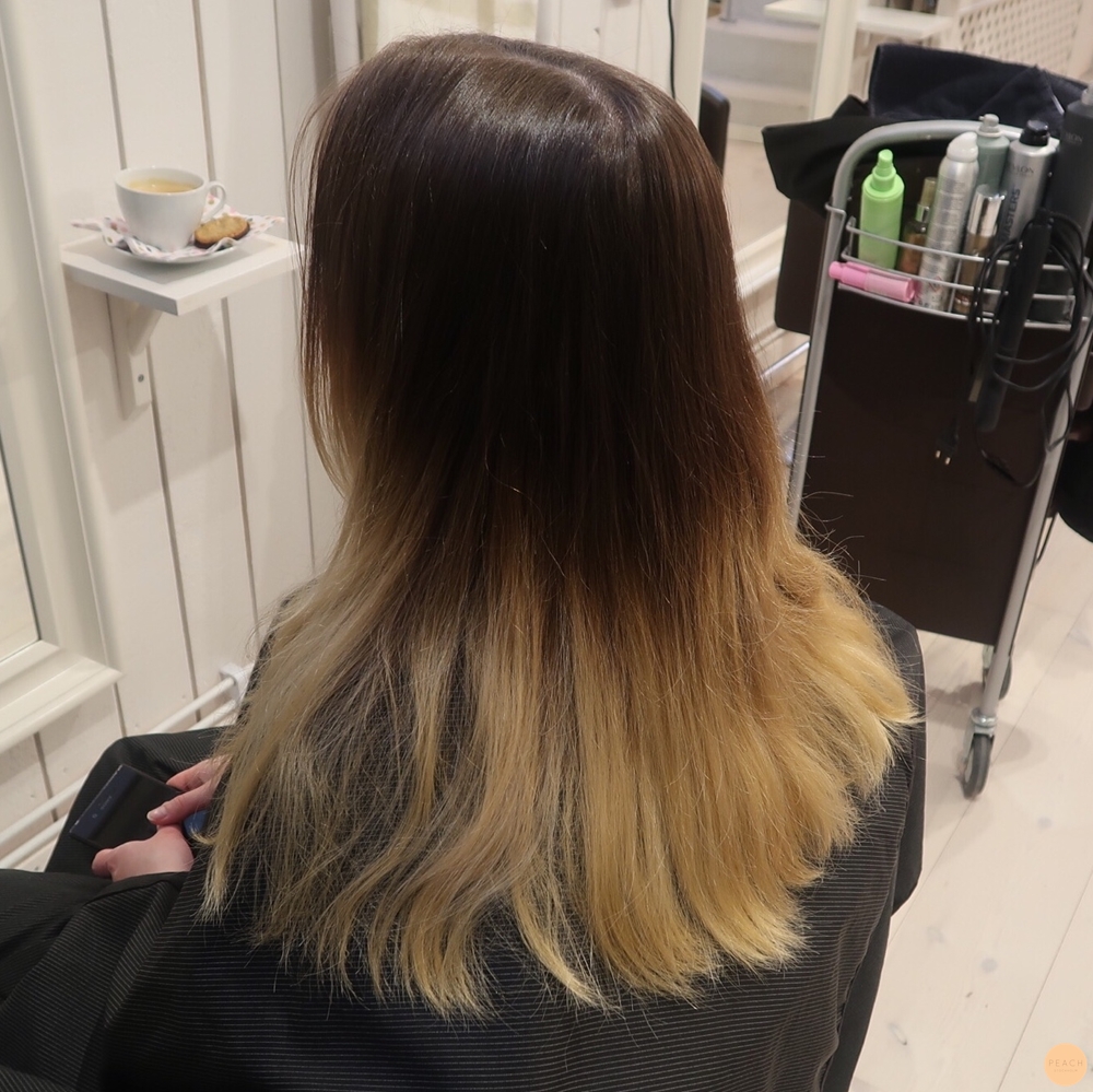 Mjukare balayage slingor från hårbotten
