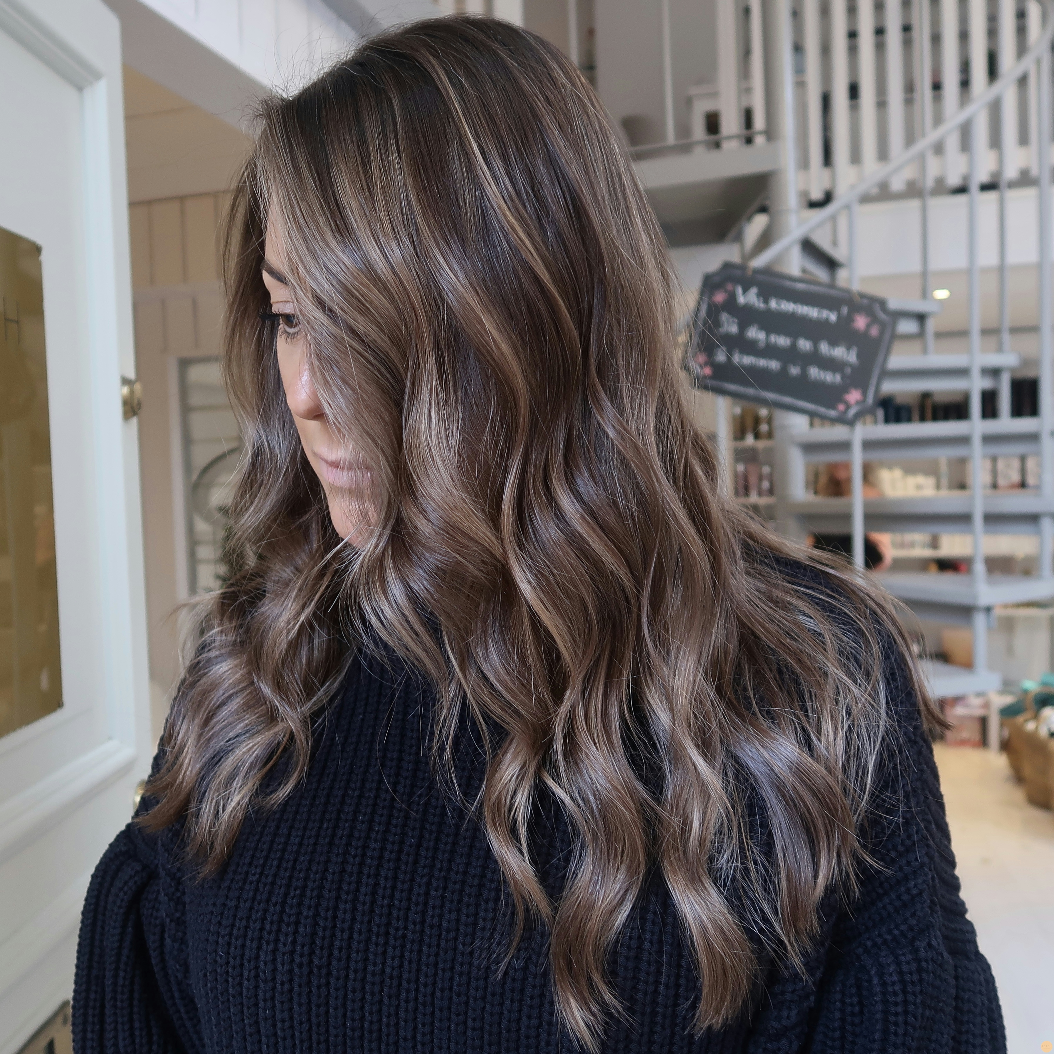 Balayage mörkt hår