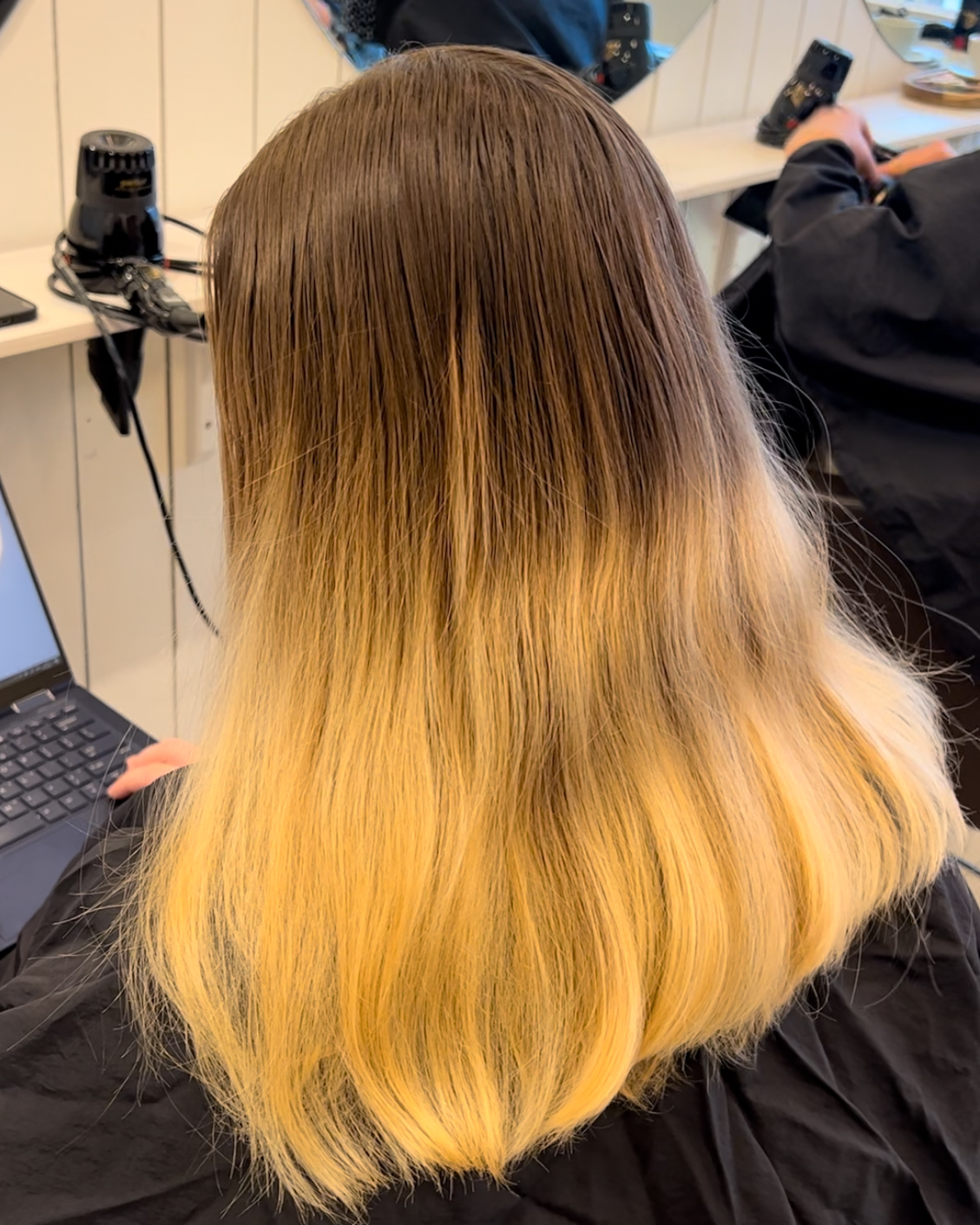 Beige blonde hair color