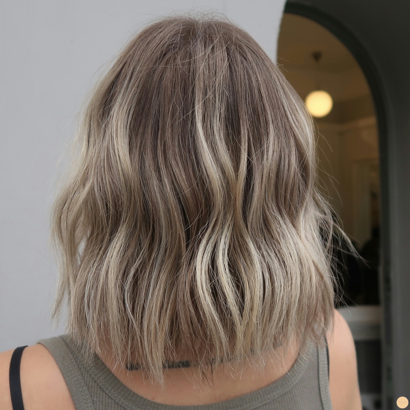 Balayage with money piece