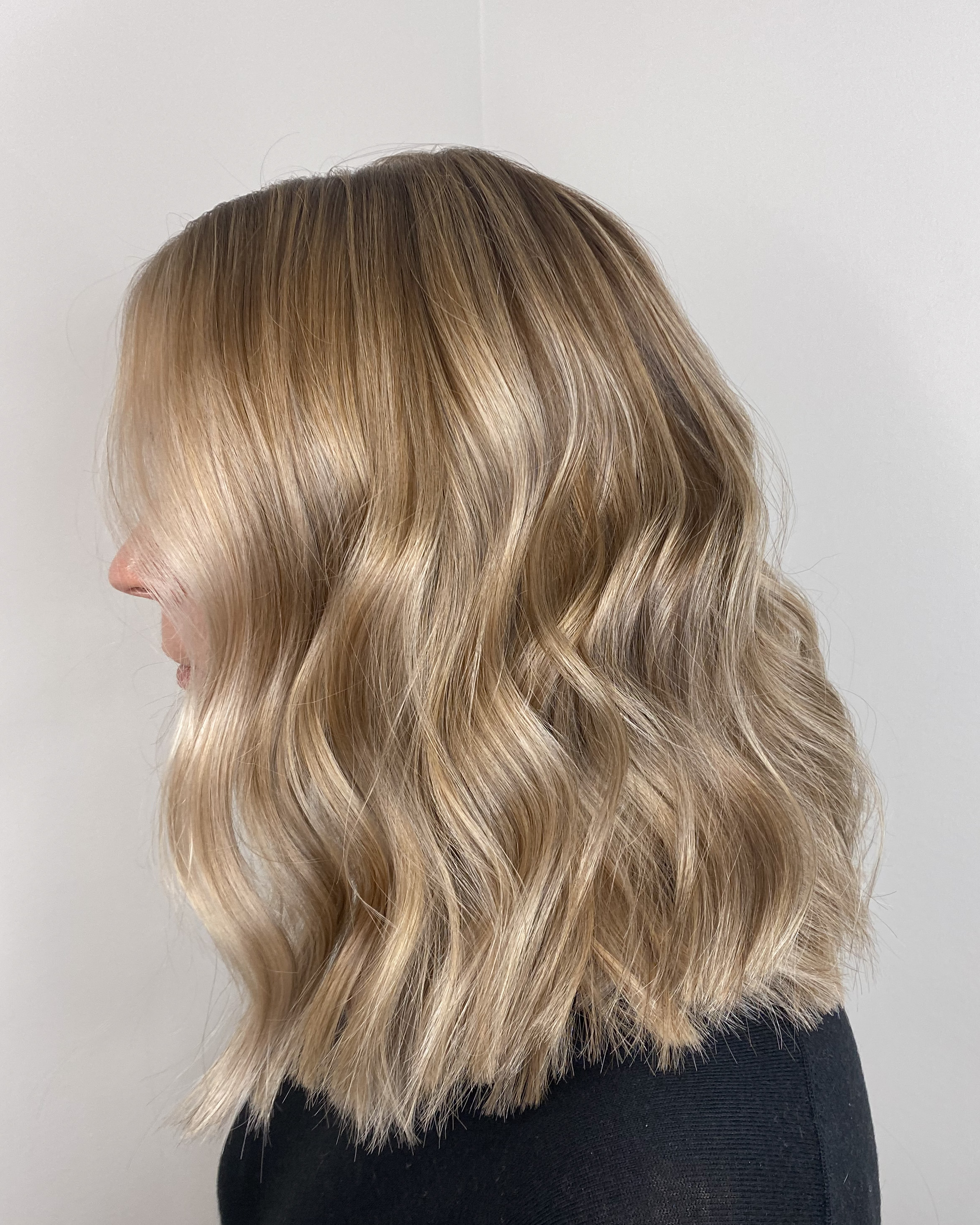 Soft blonde balayage