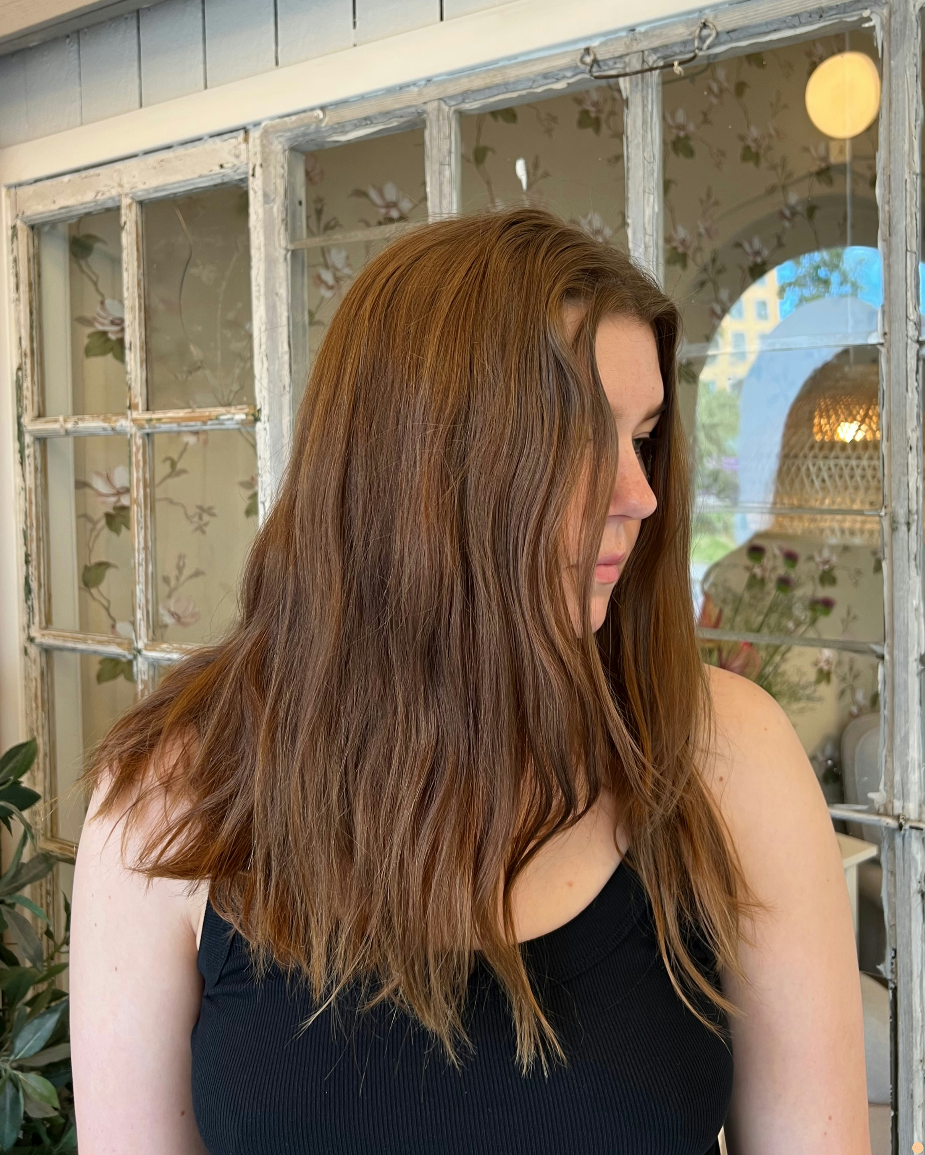 Natural blonde highlights on brown hair🌸💘
