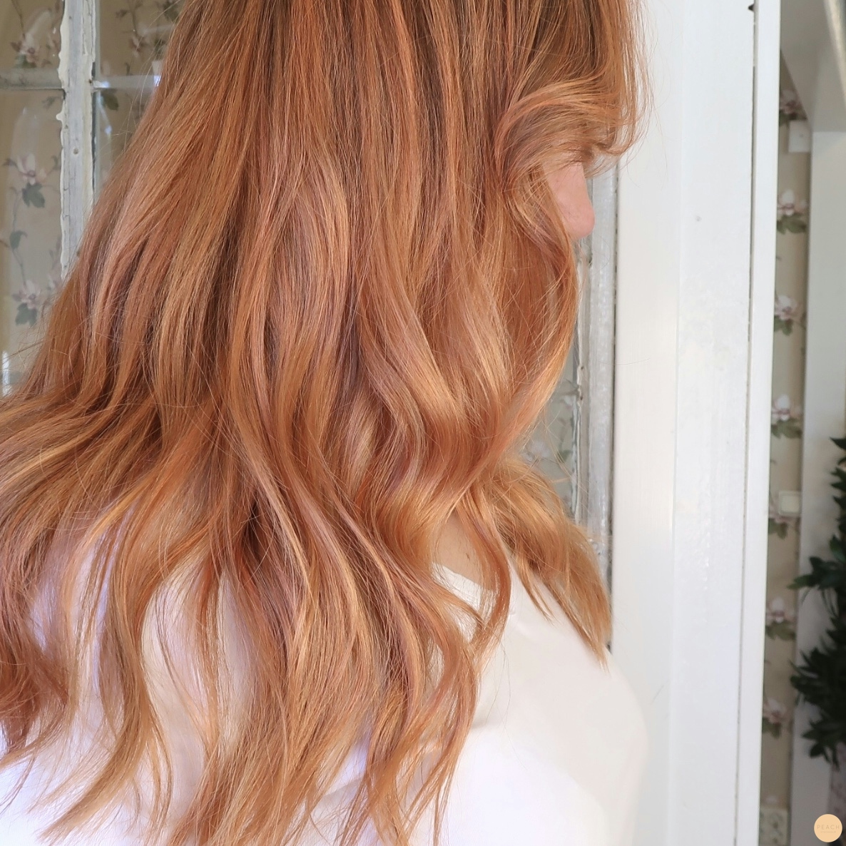 Copper peach hair
