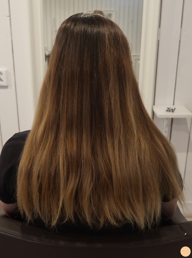 Balayage blond slingor
