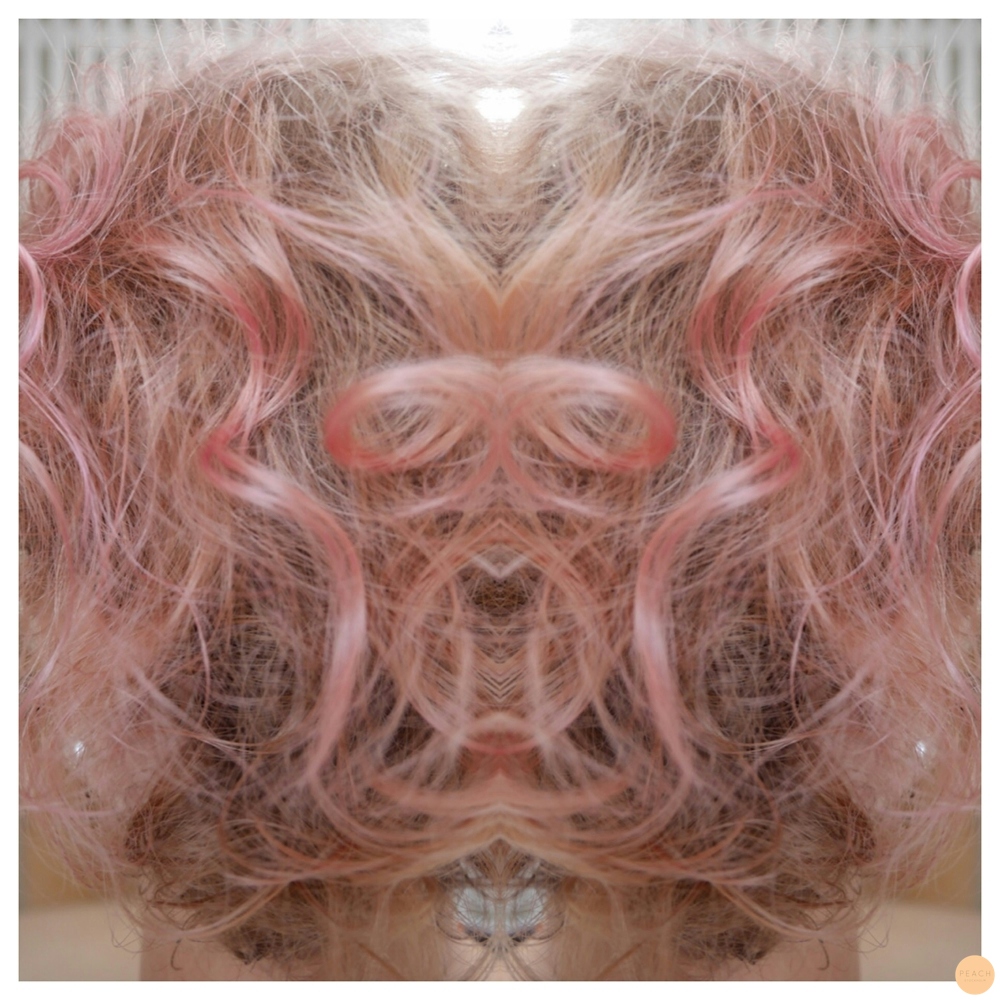 Bubbelsgumsrosa hår