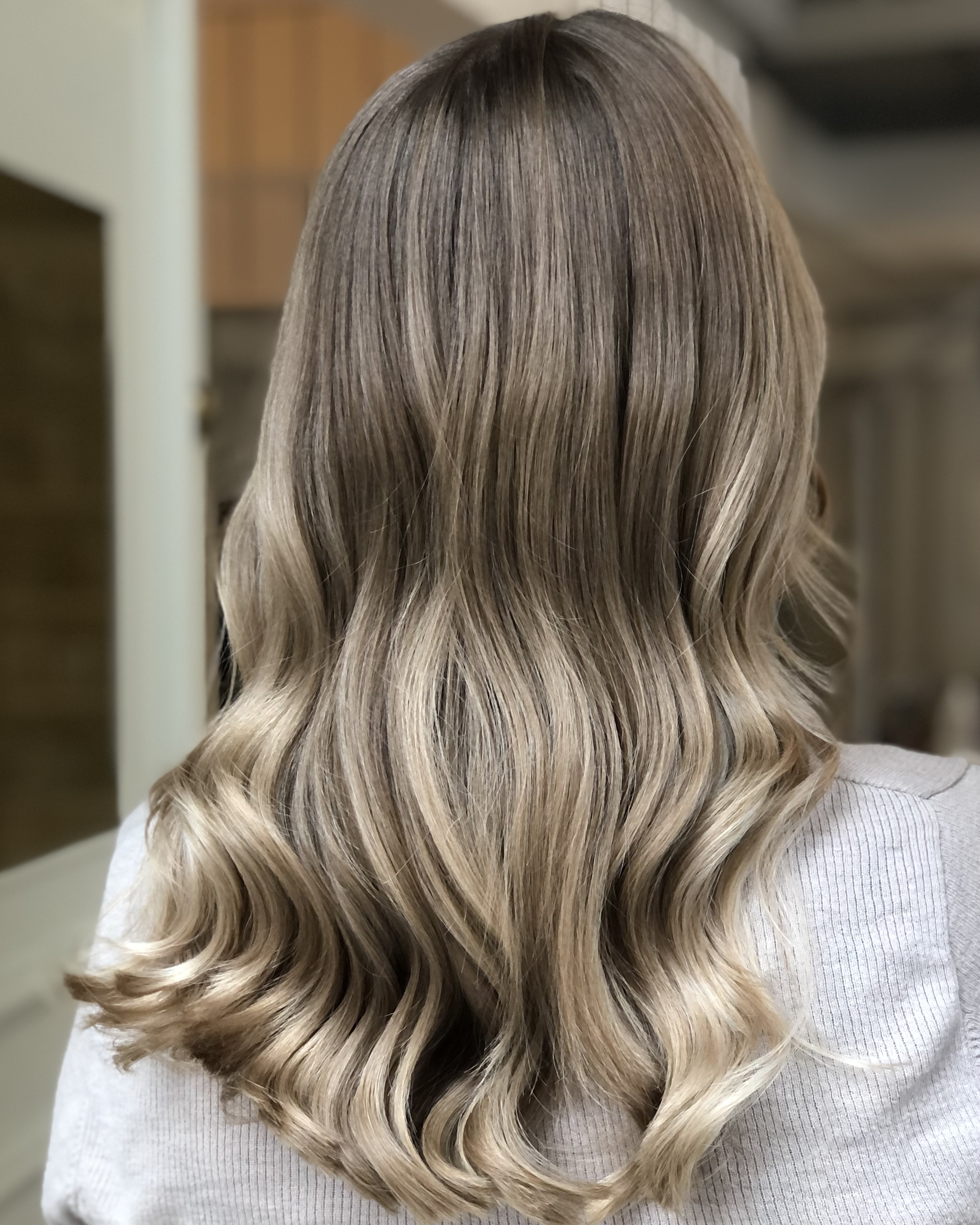 Soft blonde balayage