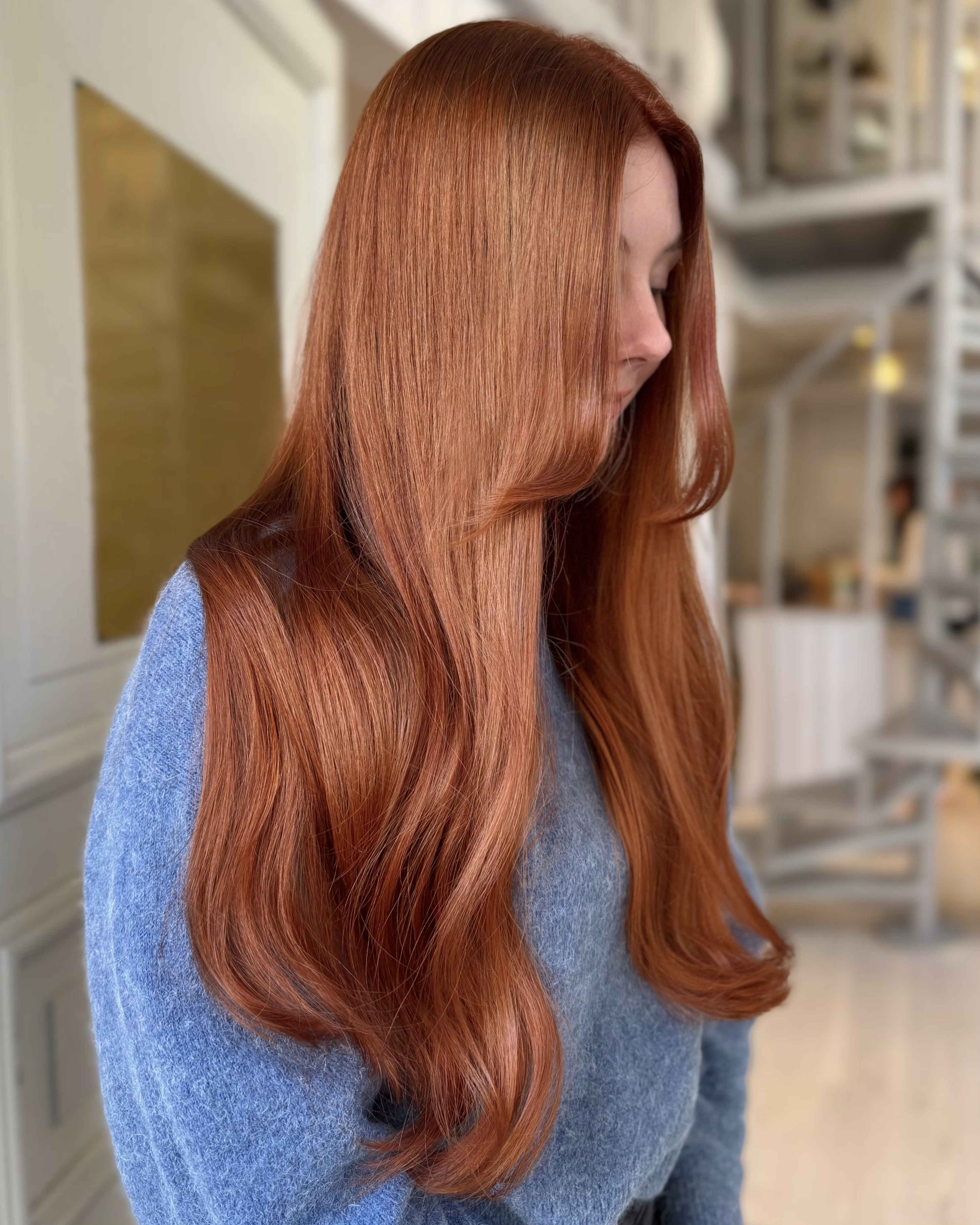 Röd koppar hårfärg