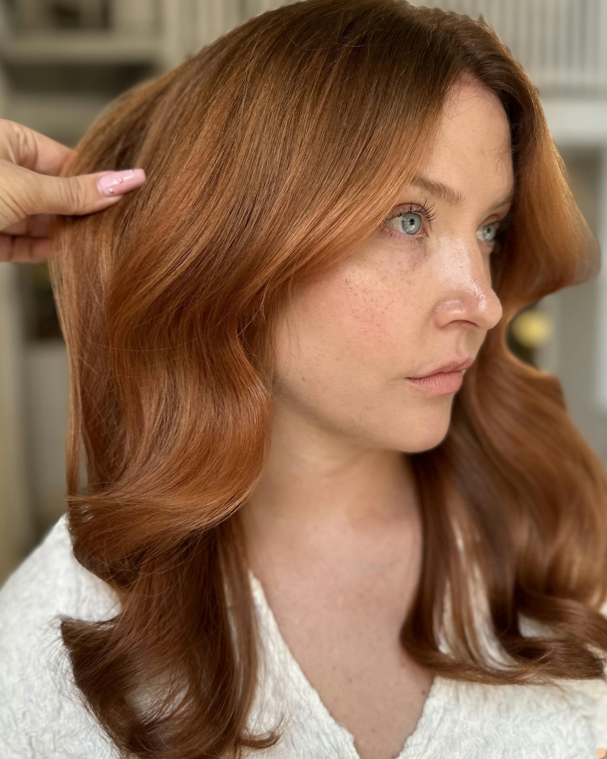 Koppar blond hårfärg