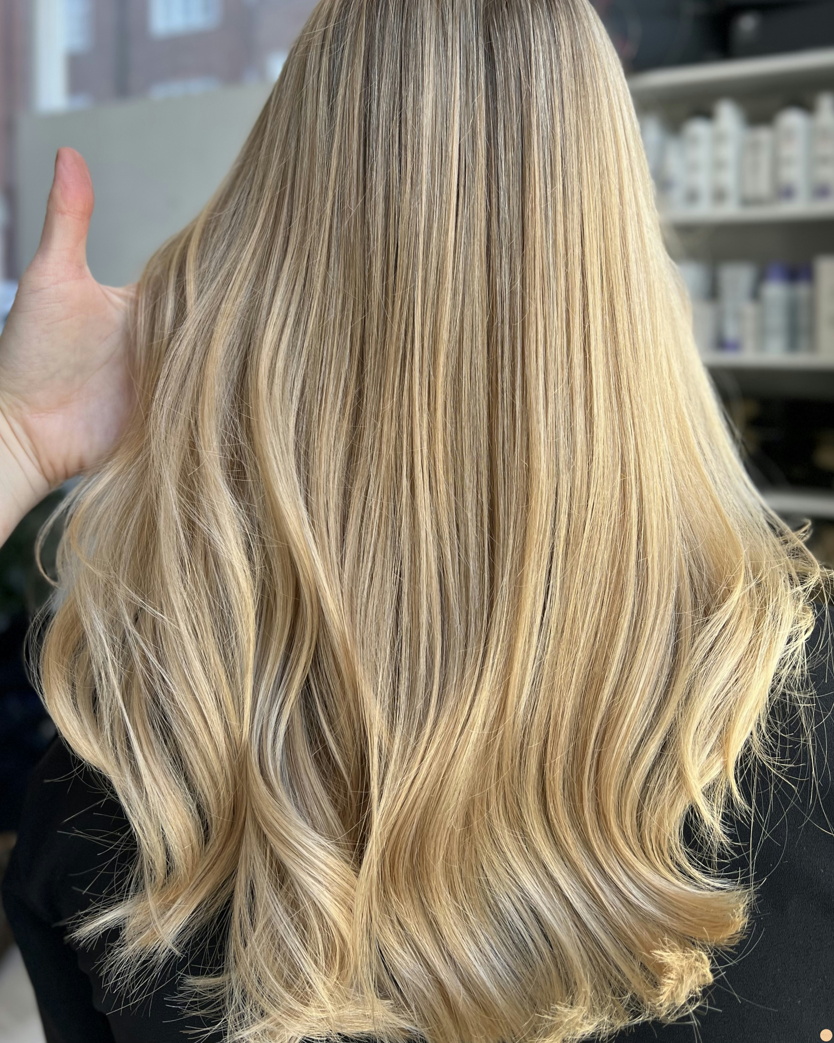 Varm blond balayage