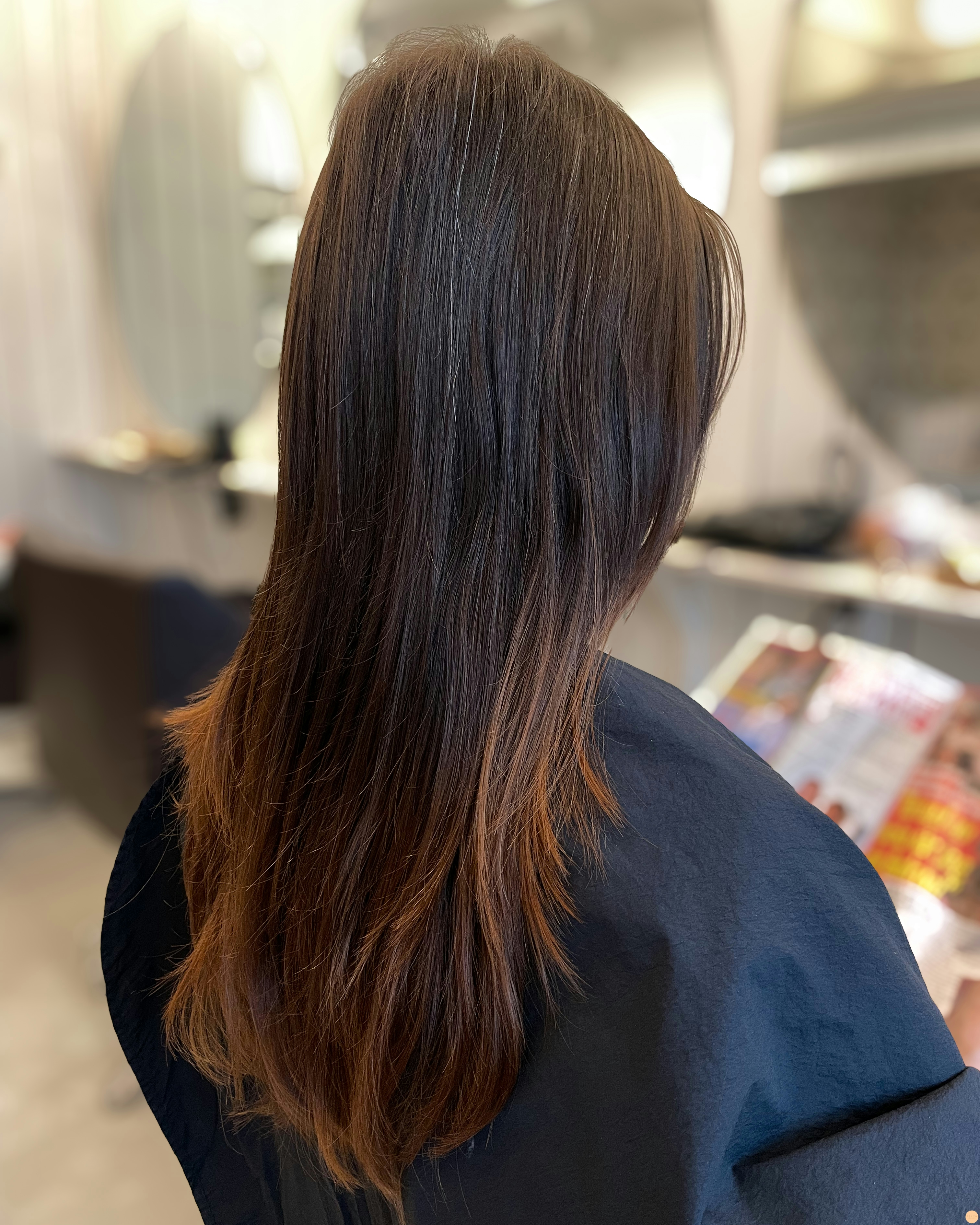 Karamellblond hårfärg