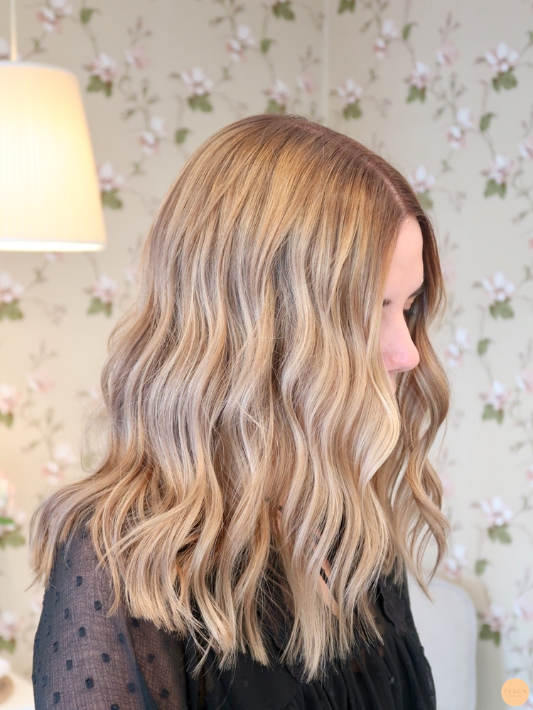 Soft balayage blonde hair