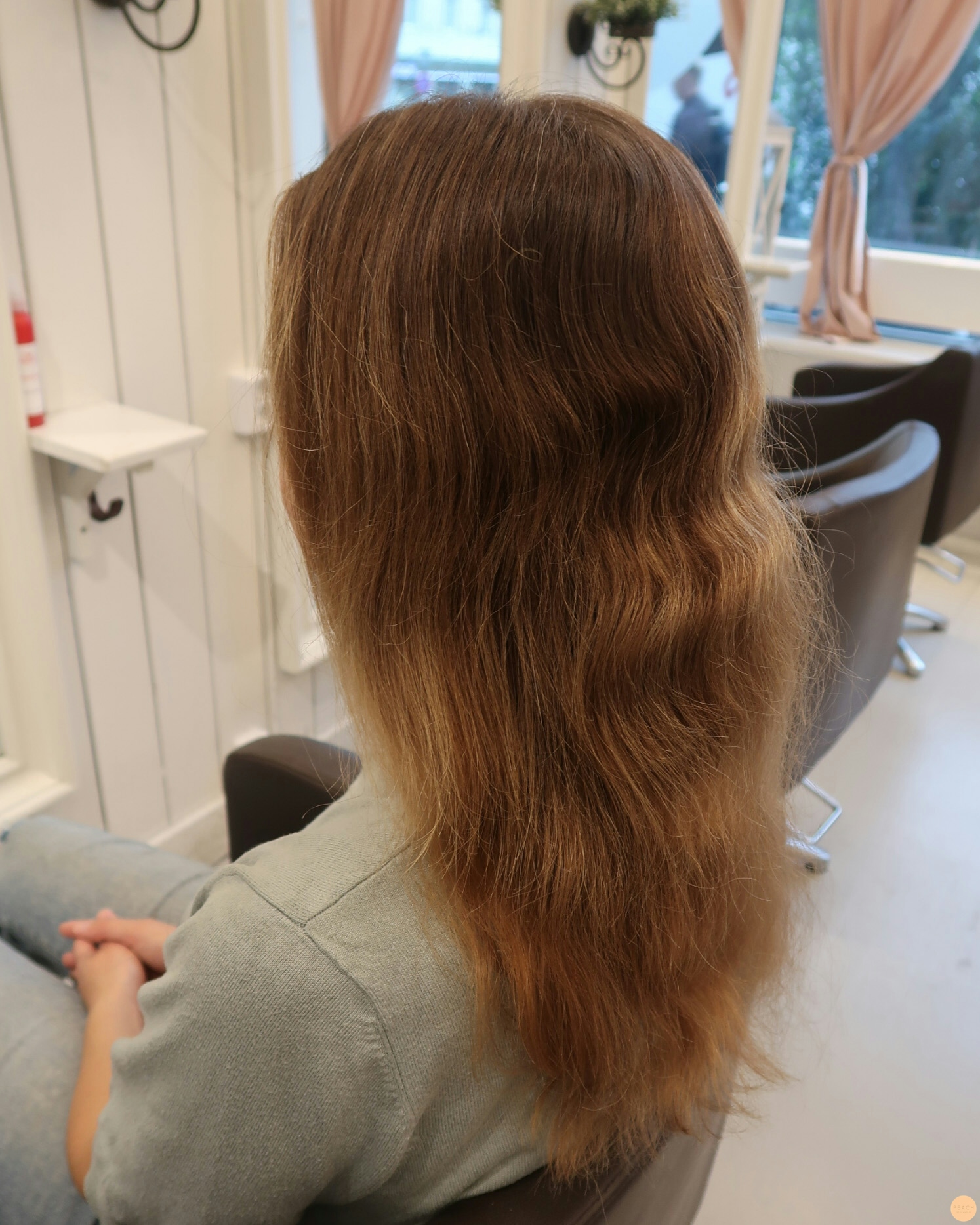 Bronde höst hårfärg med slingor