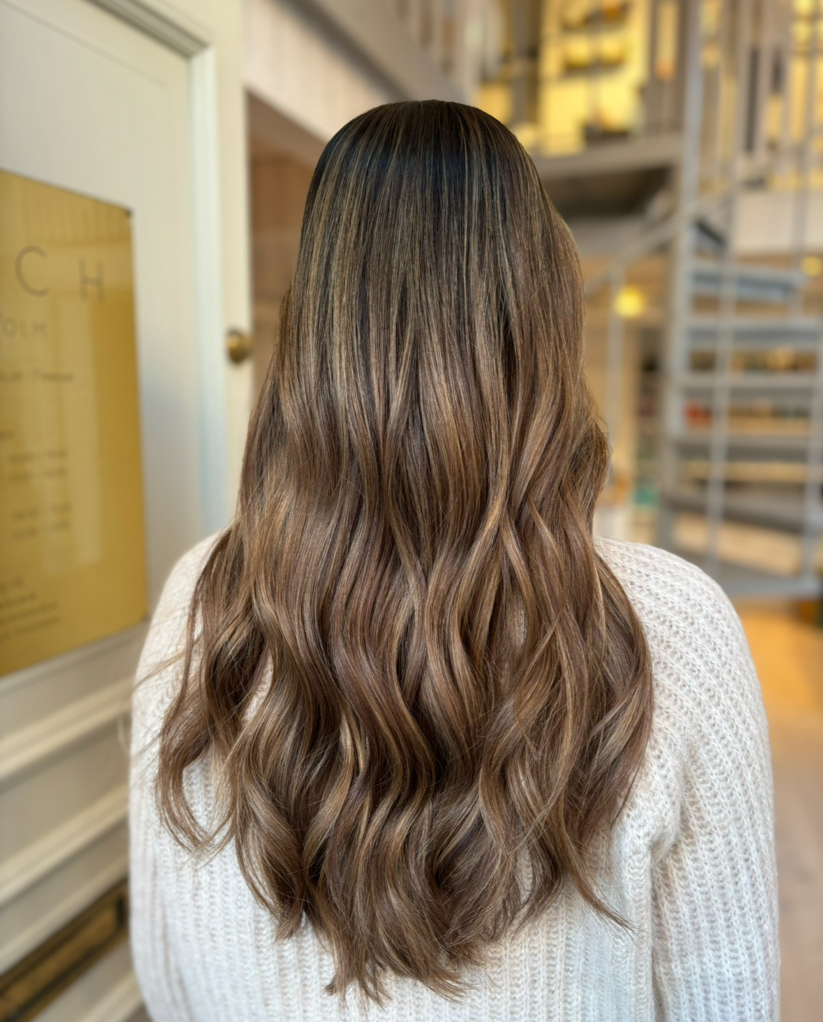 Balayage brunt hår