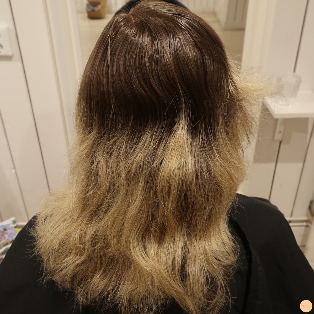 Helblekning rosé guld hår