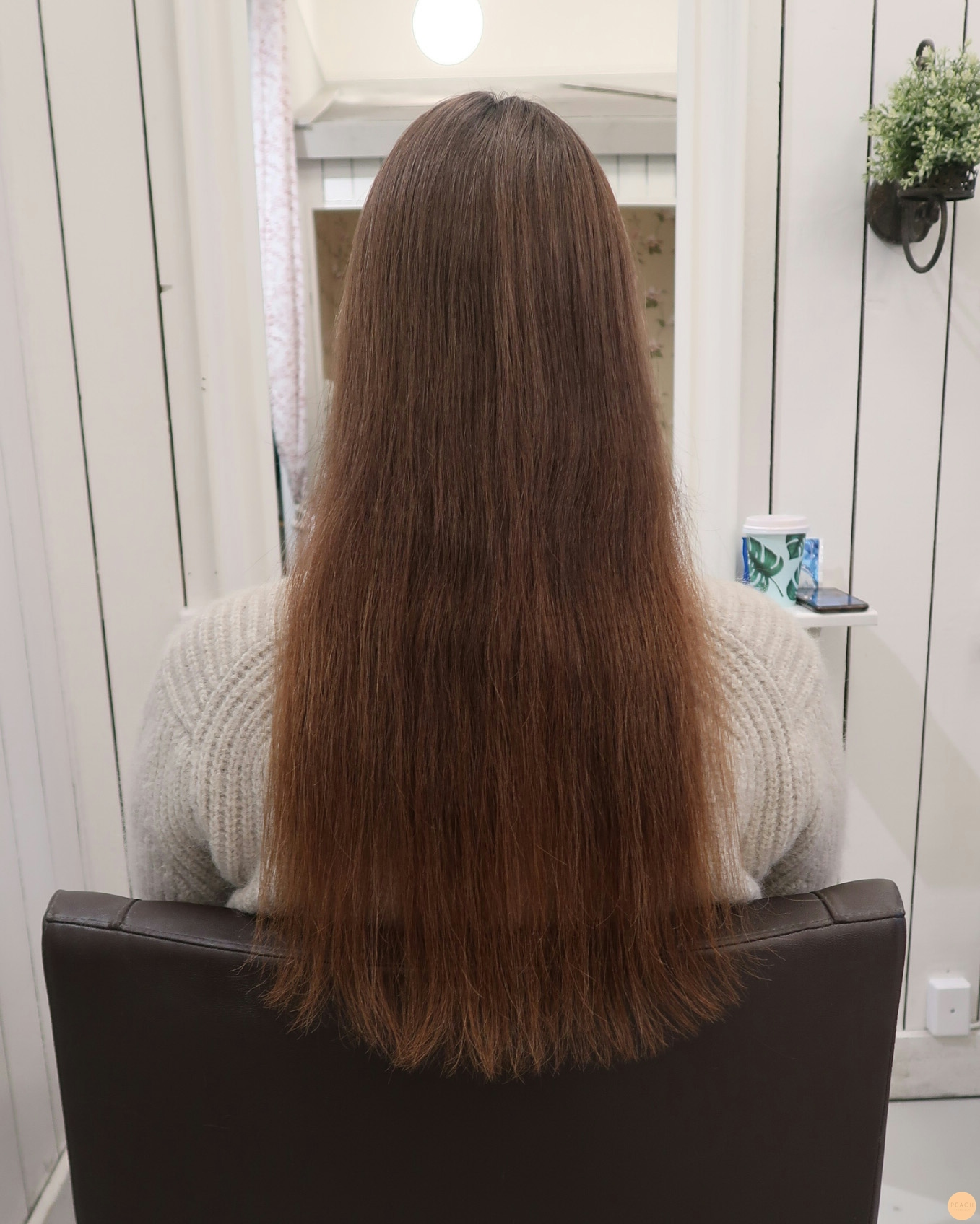 Mellanbrun hårfärg med toning