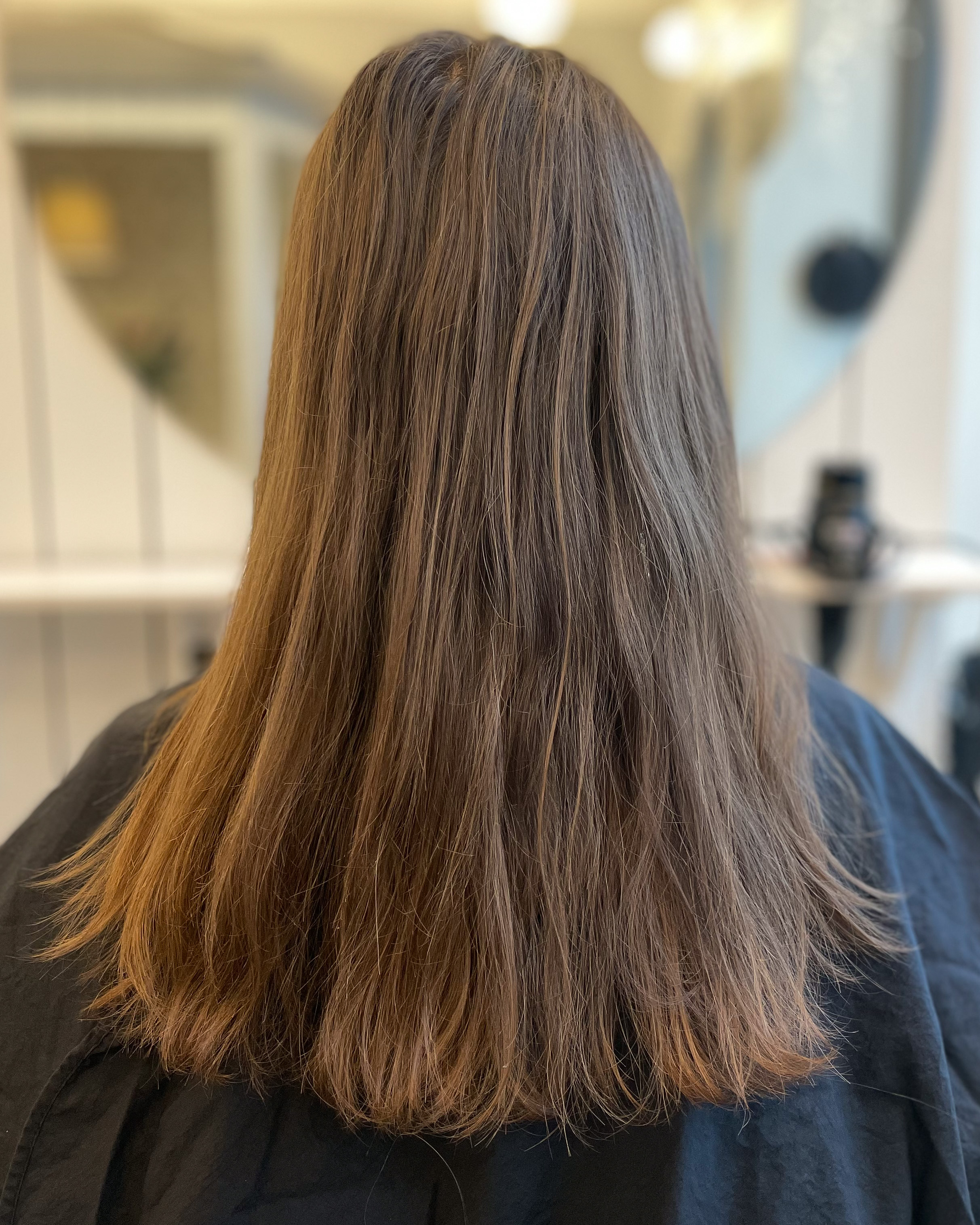 Brown hair with a touch of beige