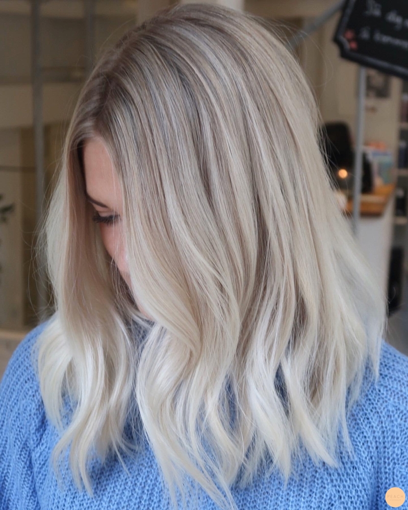 Blonde balayage short hair