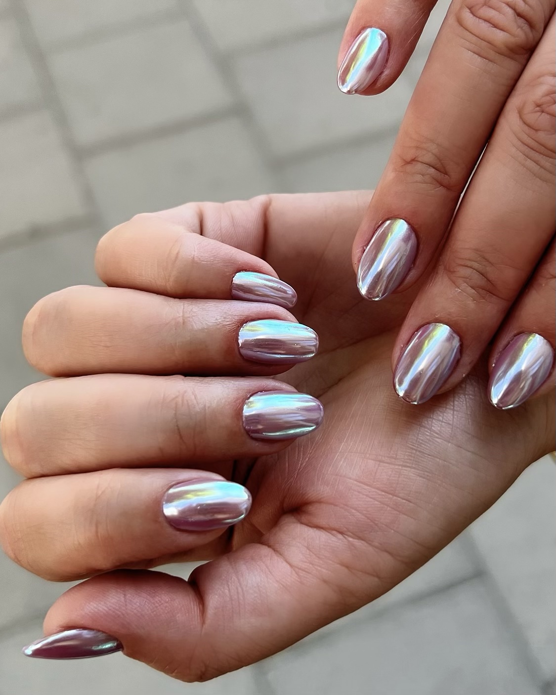 Chrome pigment nails💫