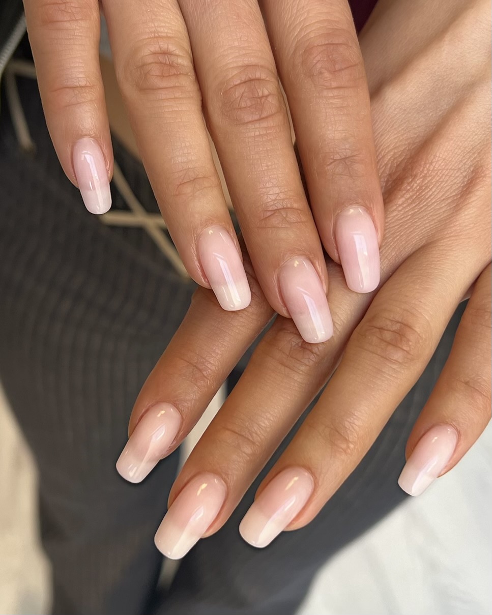 Natural milky nails 🤍