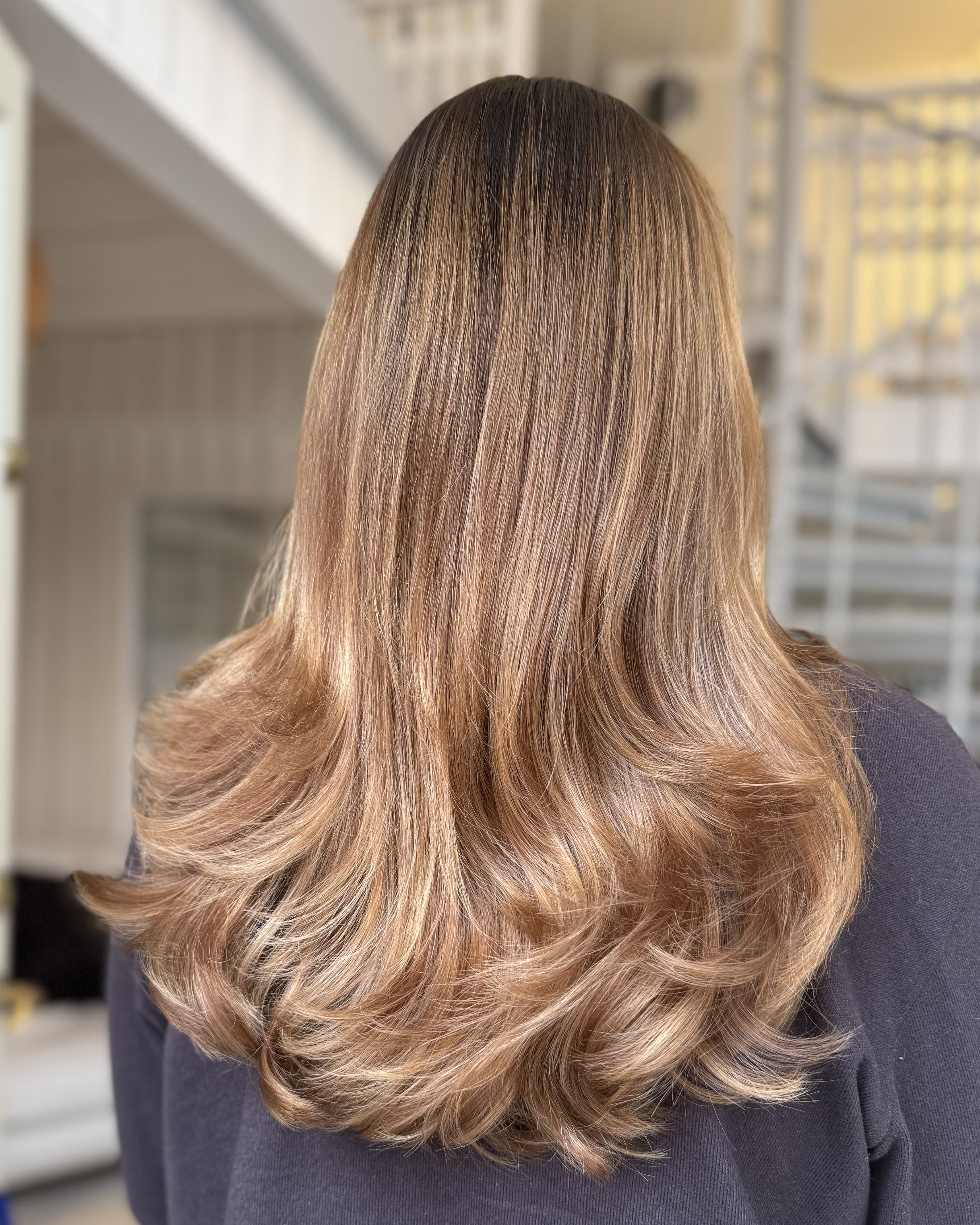 Caramel brun hårfärg