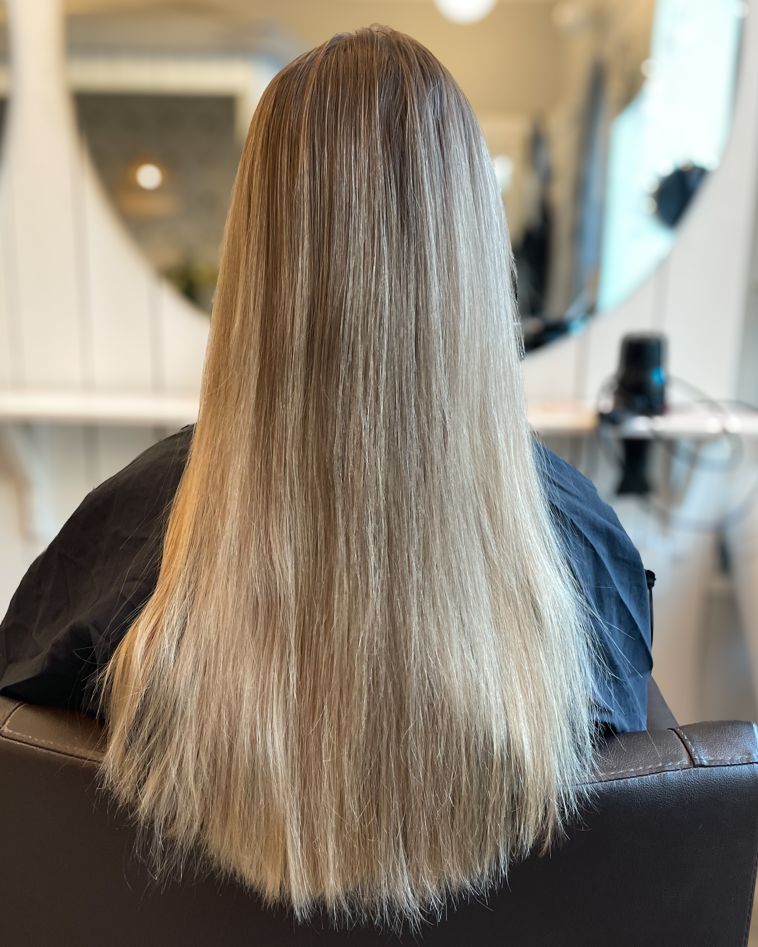 Blonde beige hair color